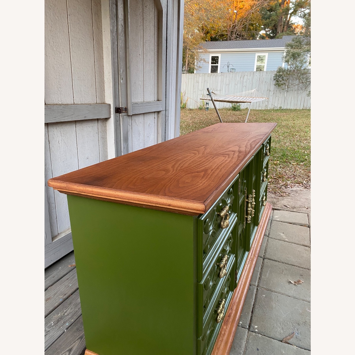 Drexel Valero Green Wood Dresser - image-2