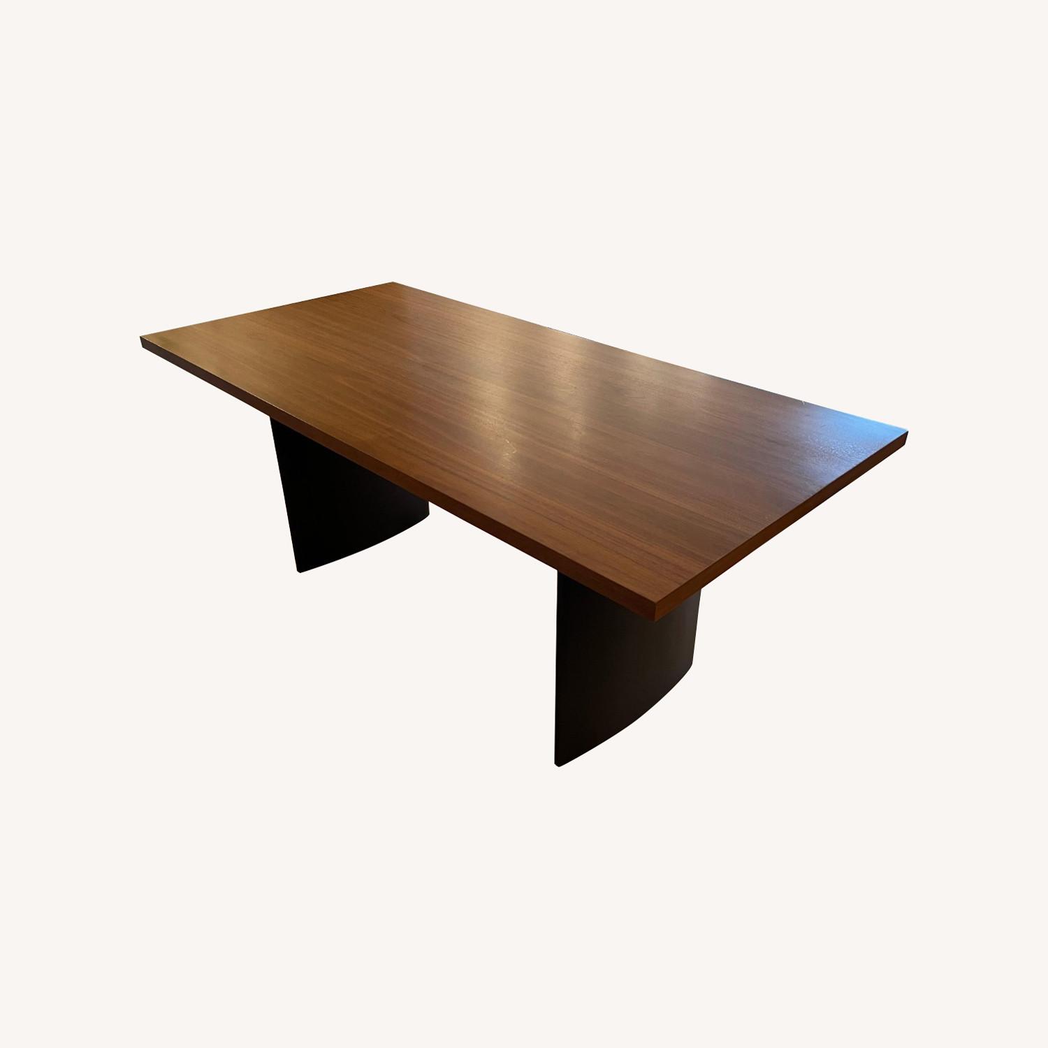 West Elm Dark Brown Wood Dining Table - image-0