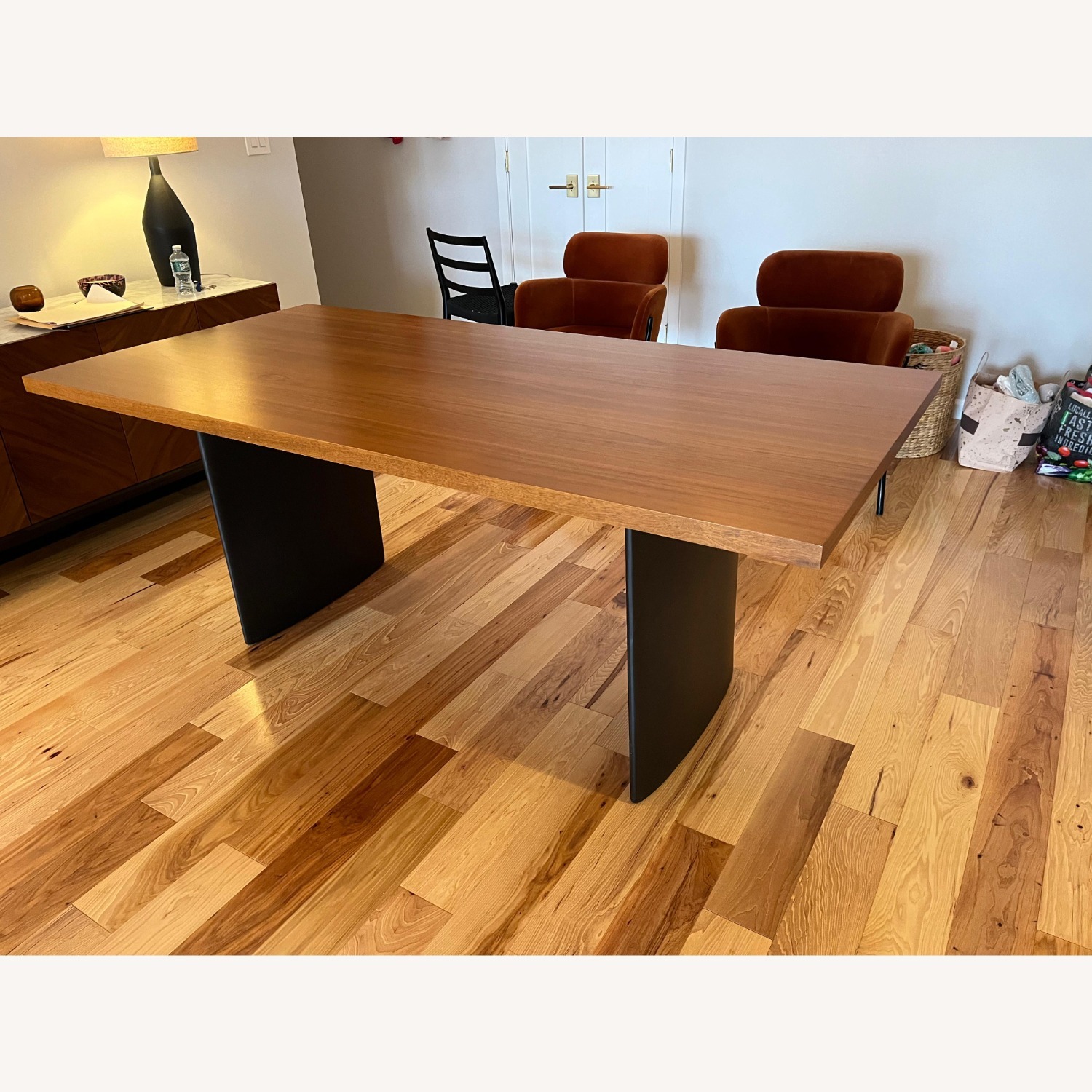 West Elm Dark Brown Wood Dining Table - image-3