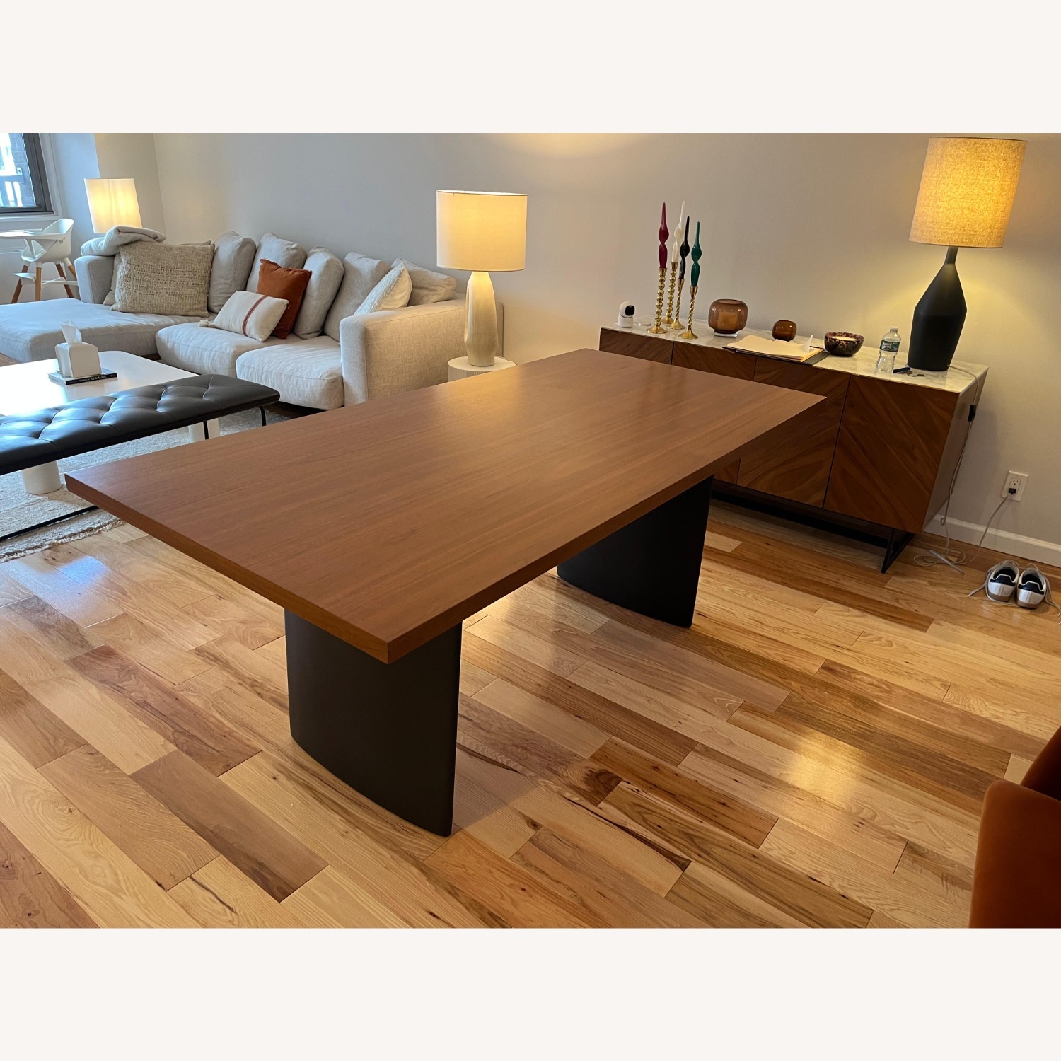 West Elm Dark Brown Wood Dining Table - image-1