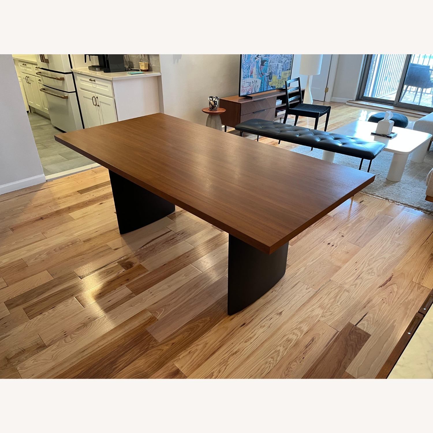 West Elm Dark Brown Wood Dining Table - image-2