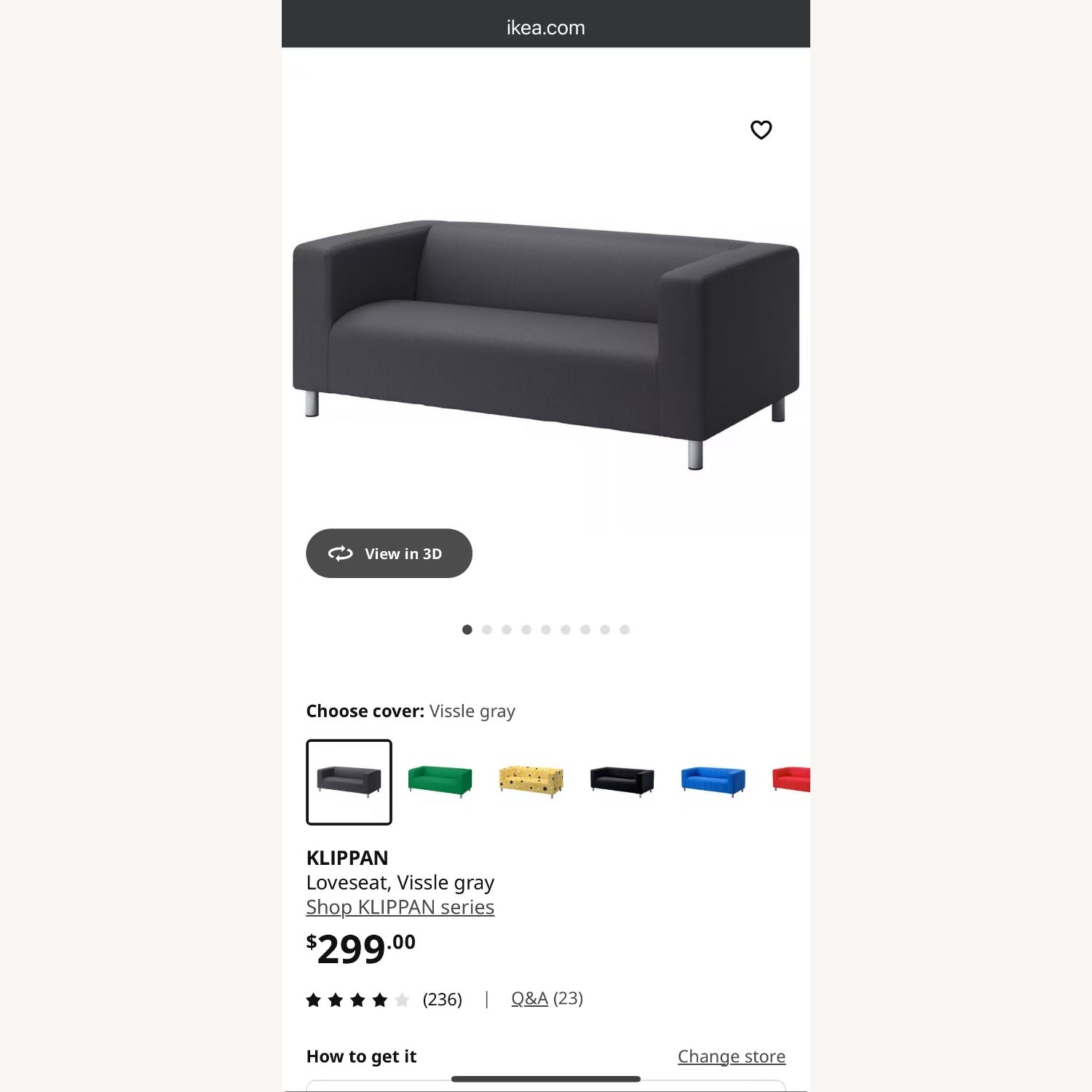 IKEA Klippan Green Fabric 2 Seater Sofa - image-3