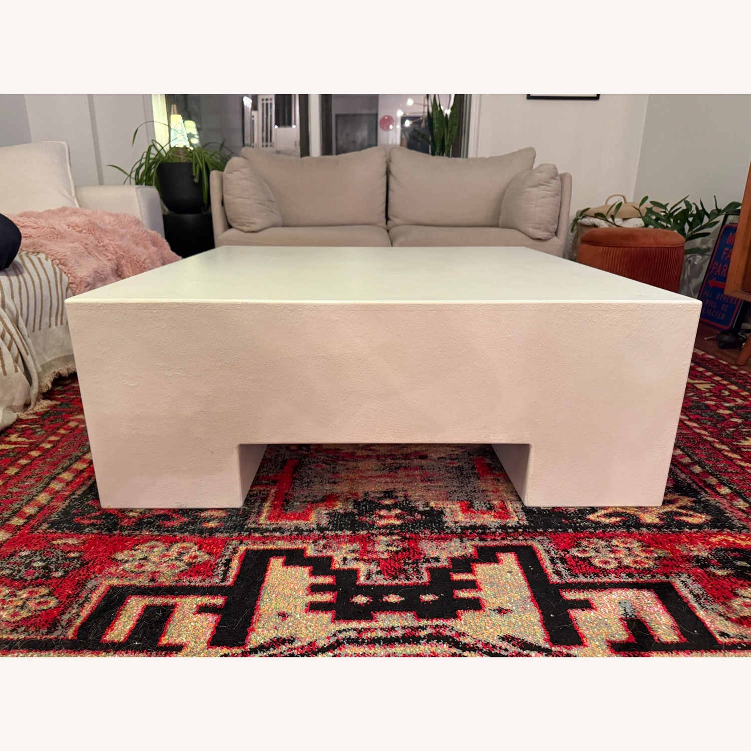 West Elm White Wood Coffee Table - image-2