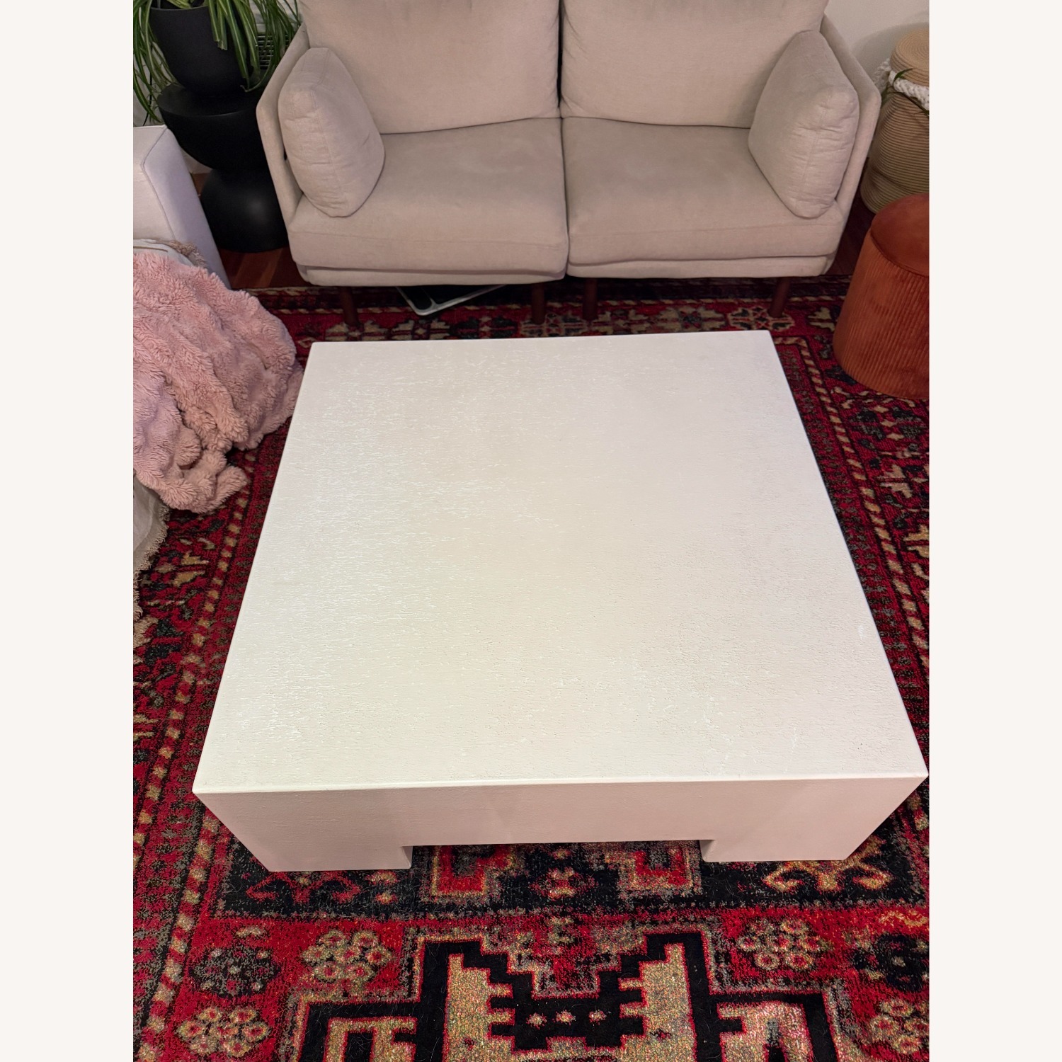 West Elm White Wood Coffee Table - image-3