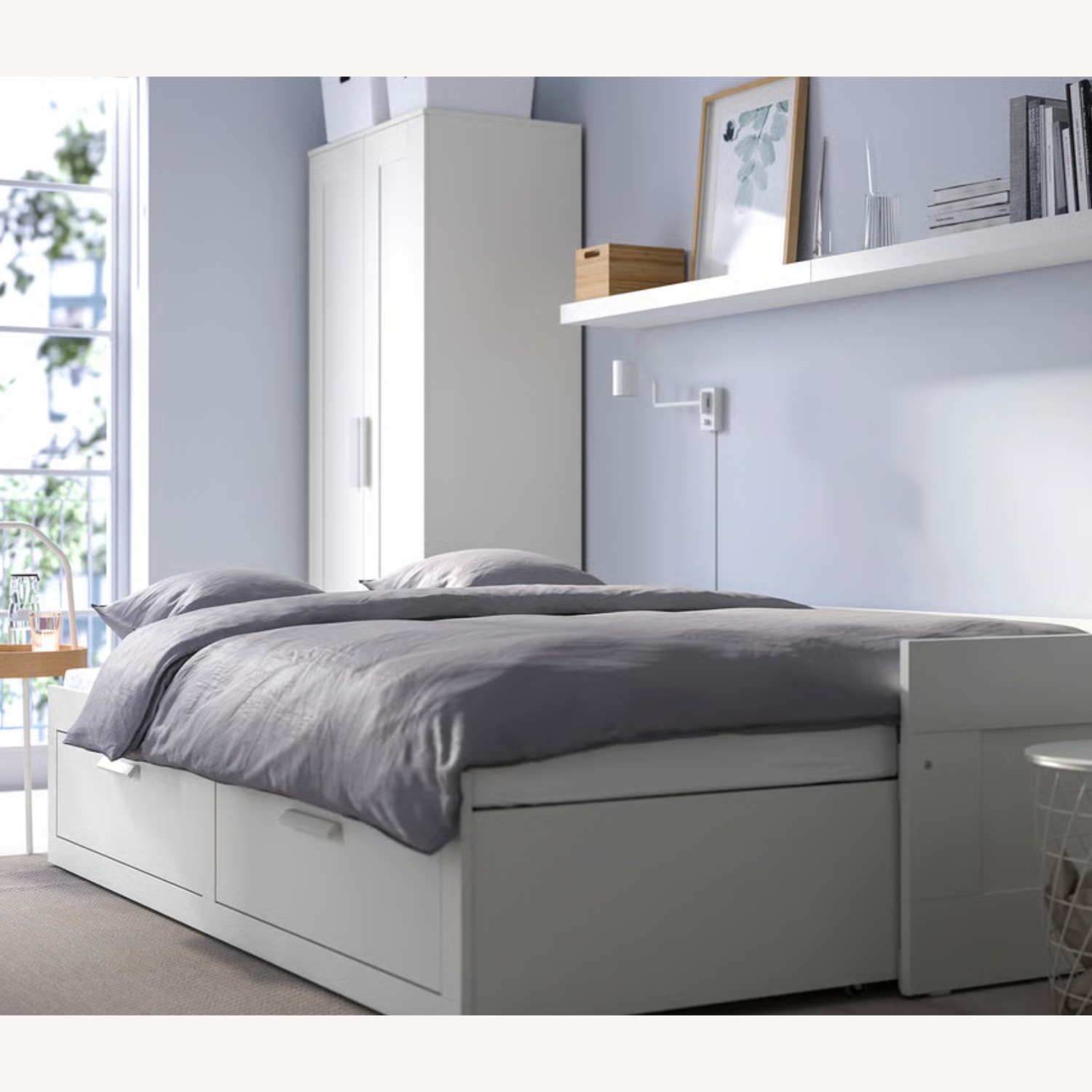 IKEA BRIMNES Daybed Frame with 2 Drawers White - image-5