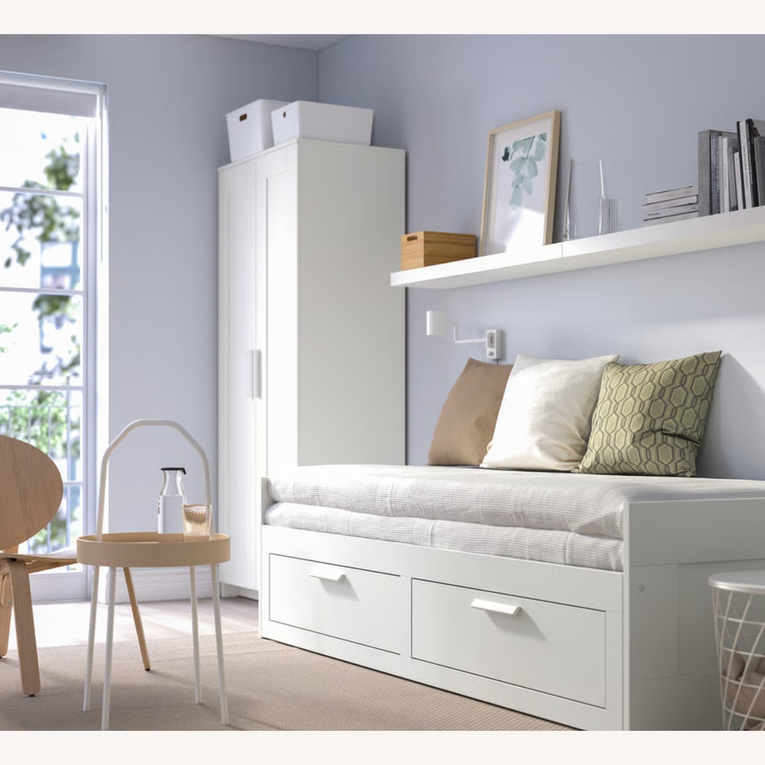 IKEA BRIMNES Daybed Frame with 2 Drawers White - image-3