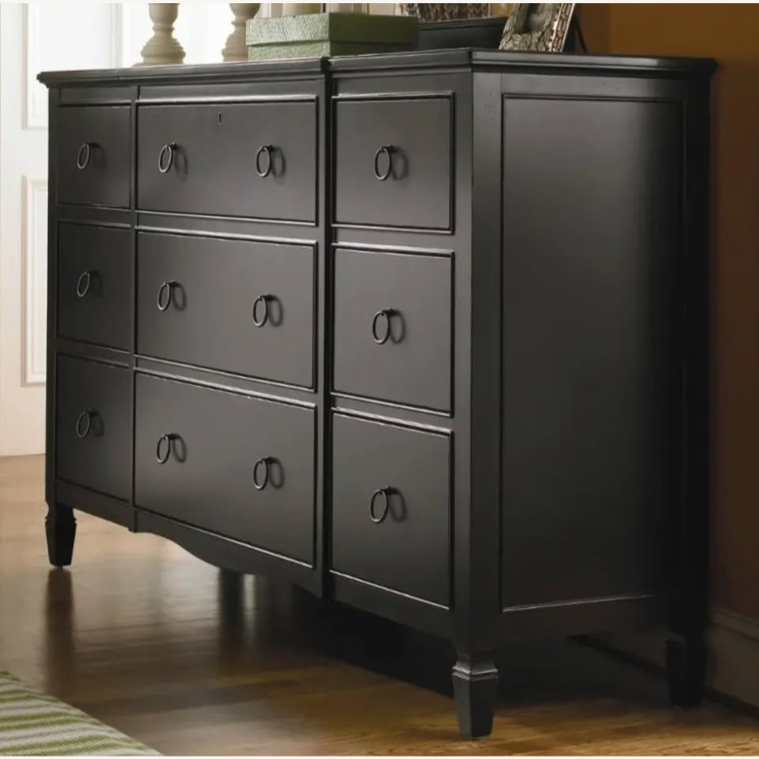 Universal Furniture Black Wood Dresser - image-3