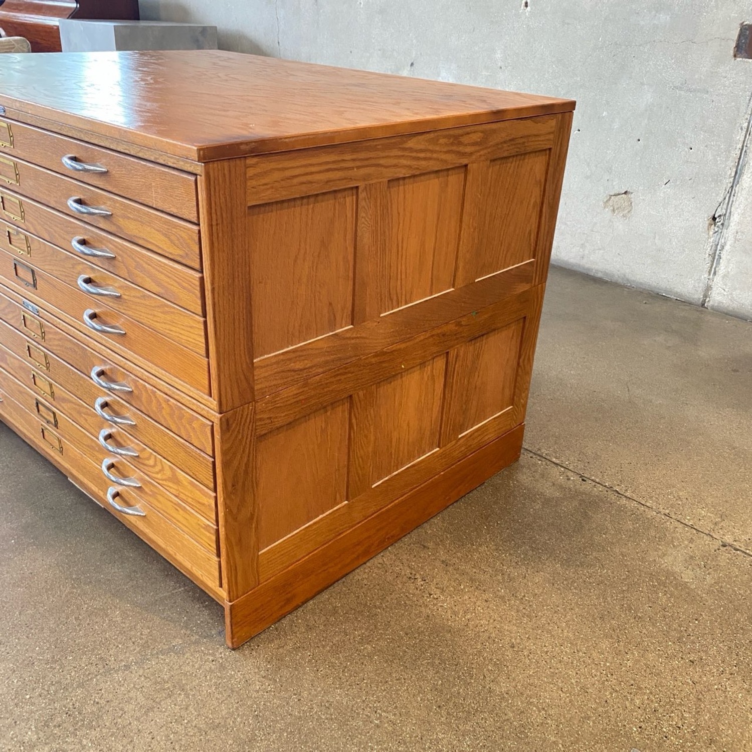 Mayline Vintage Oak Art Flat File Cabinet  - image-6