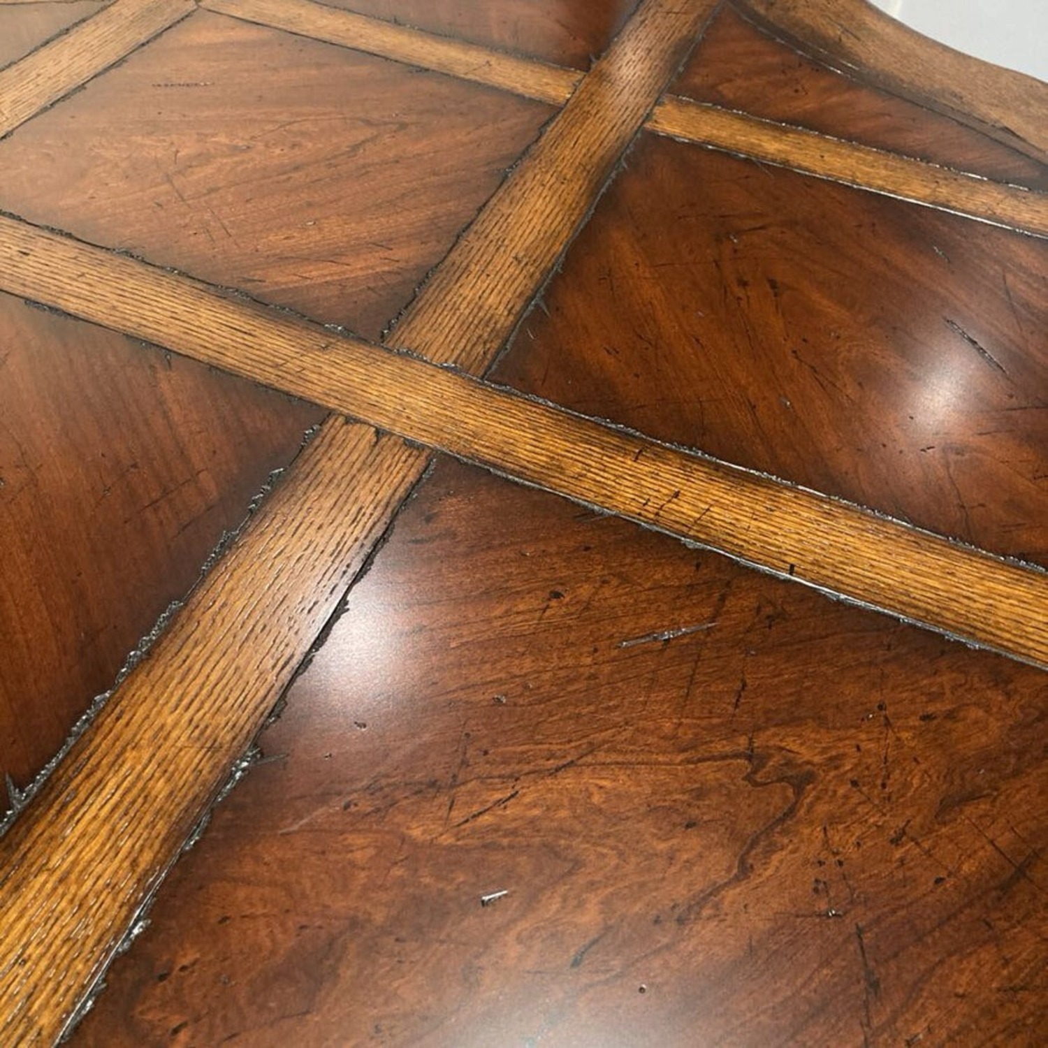 Solid Wood Parquet Style Dining Table - image-11