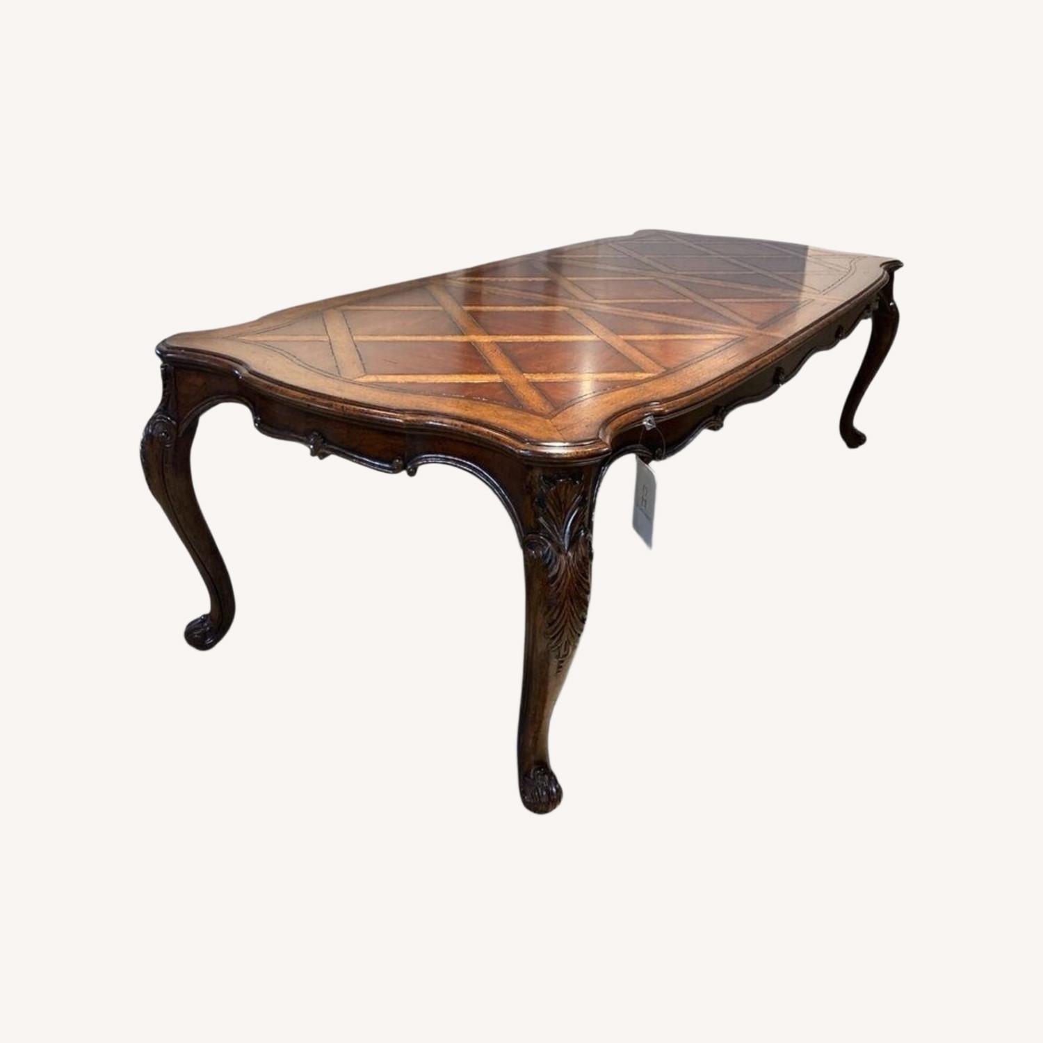 Solid Wood Parquet Style Dining Table - image-0