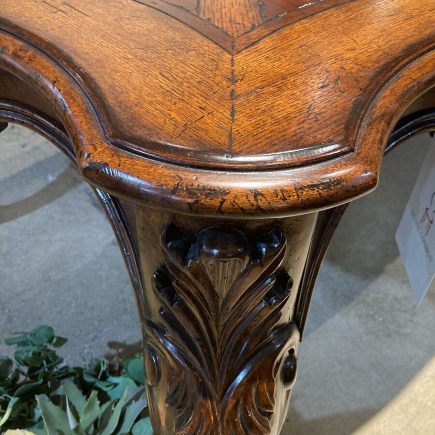 Solid Wood Parquet Style Dining Table - image-5