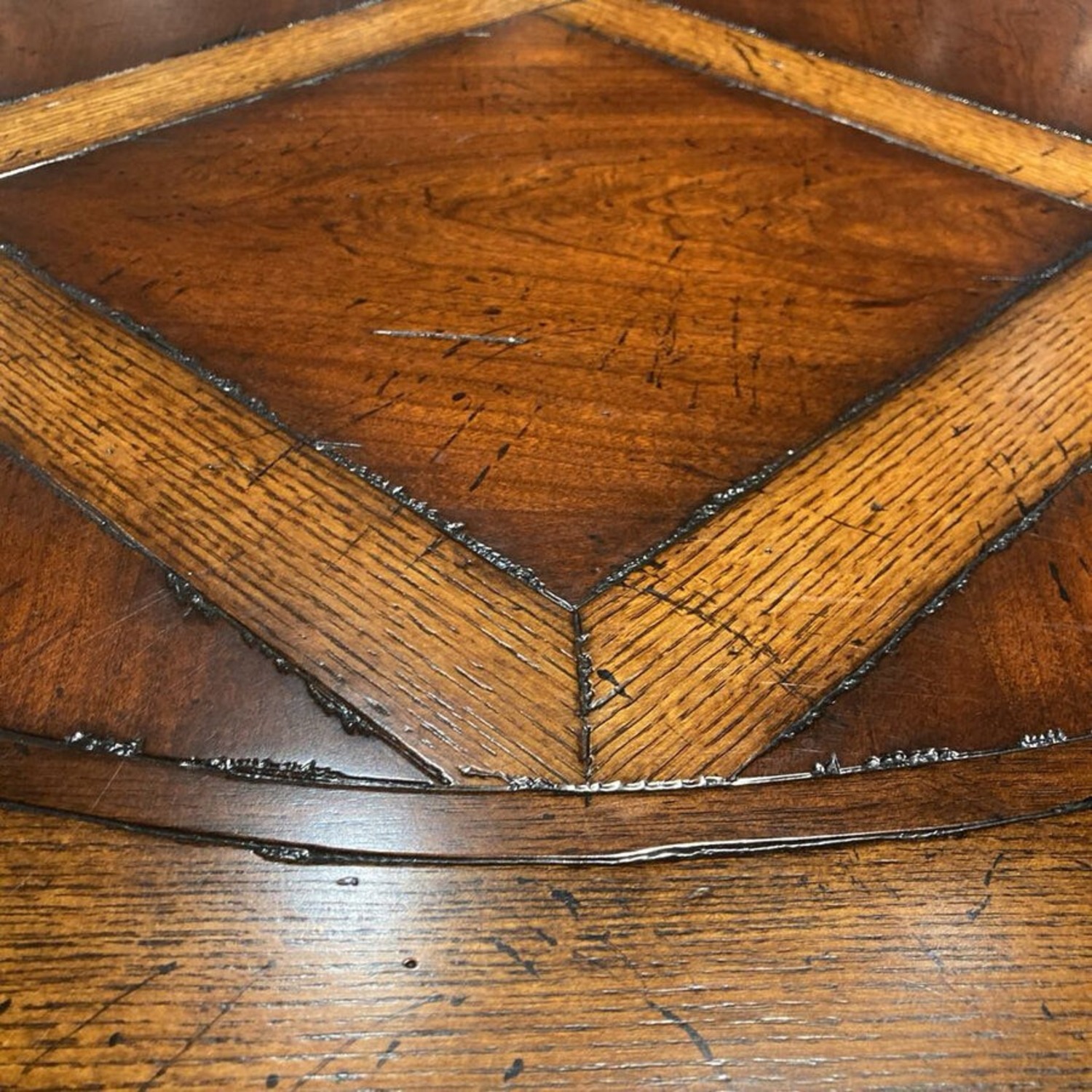 Solid Wood Parquet Style Dining Table - image-7