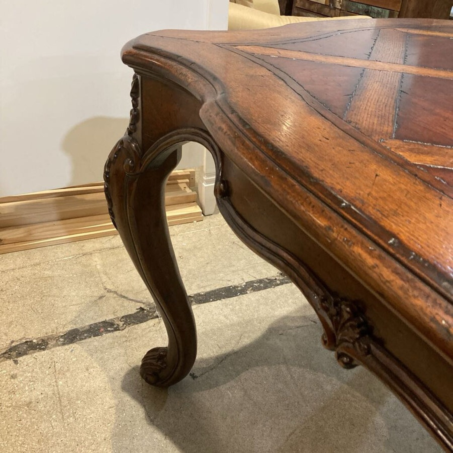 Solid Wood Parquet Style Dining Table - image-8