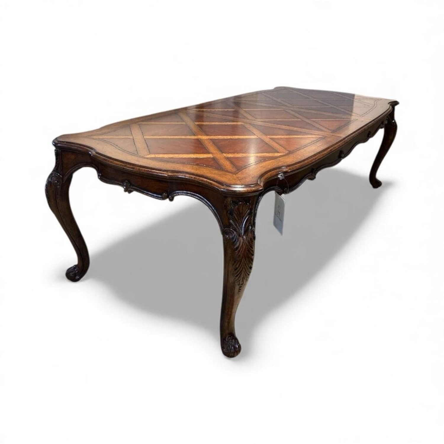 Solid Wood Parquet Style Dining Table - image-1
