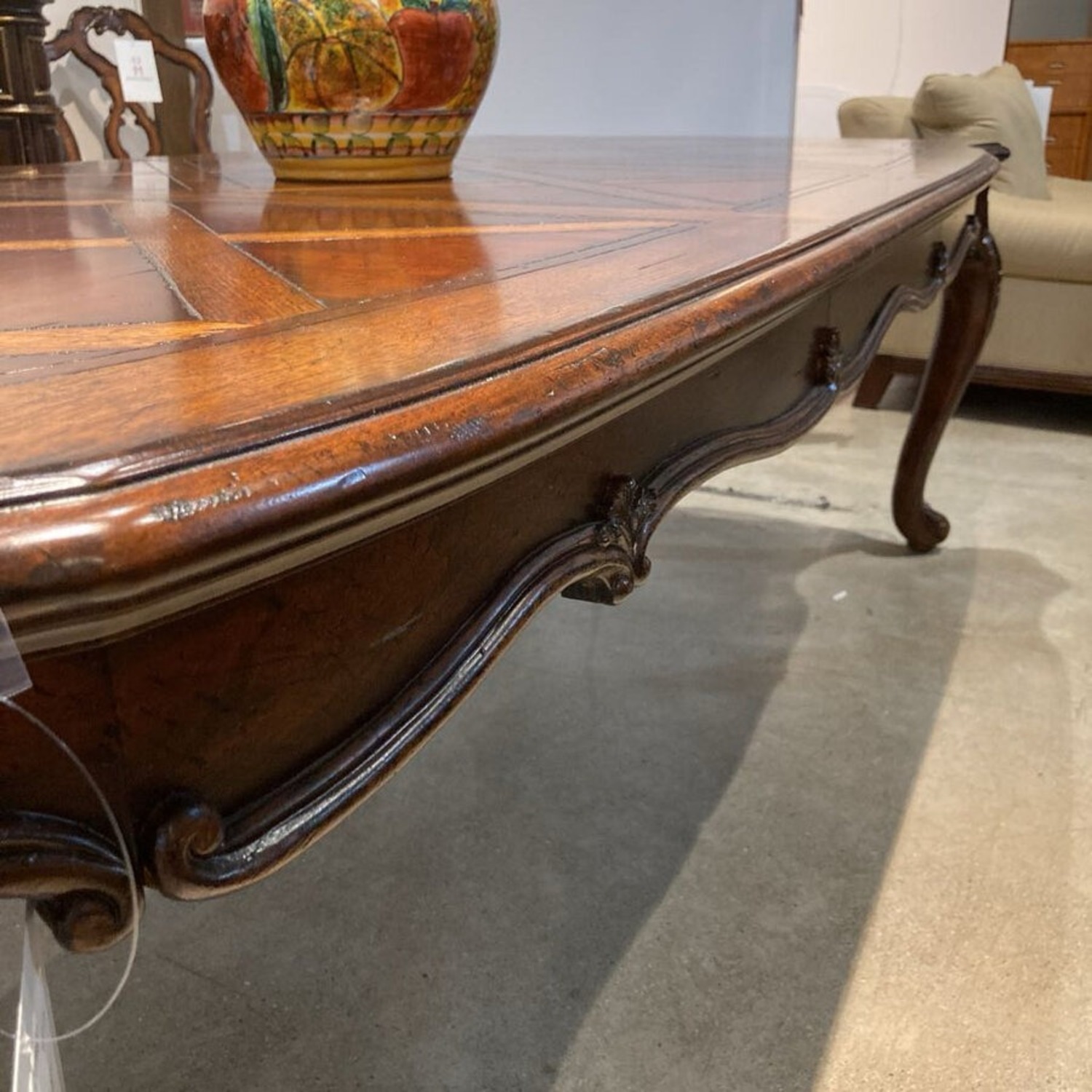 Solid Wood Parquet Style Dining Table - image-10