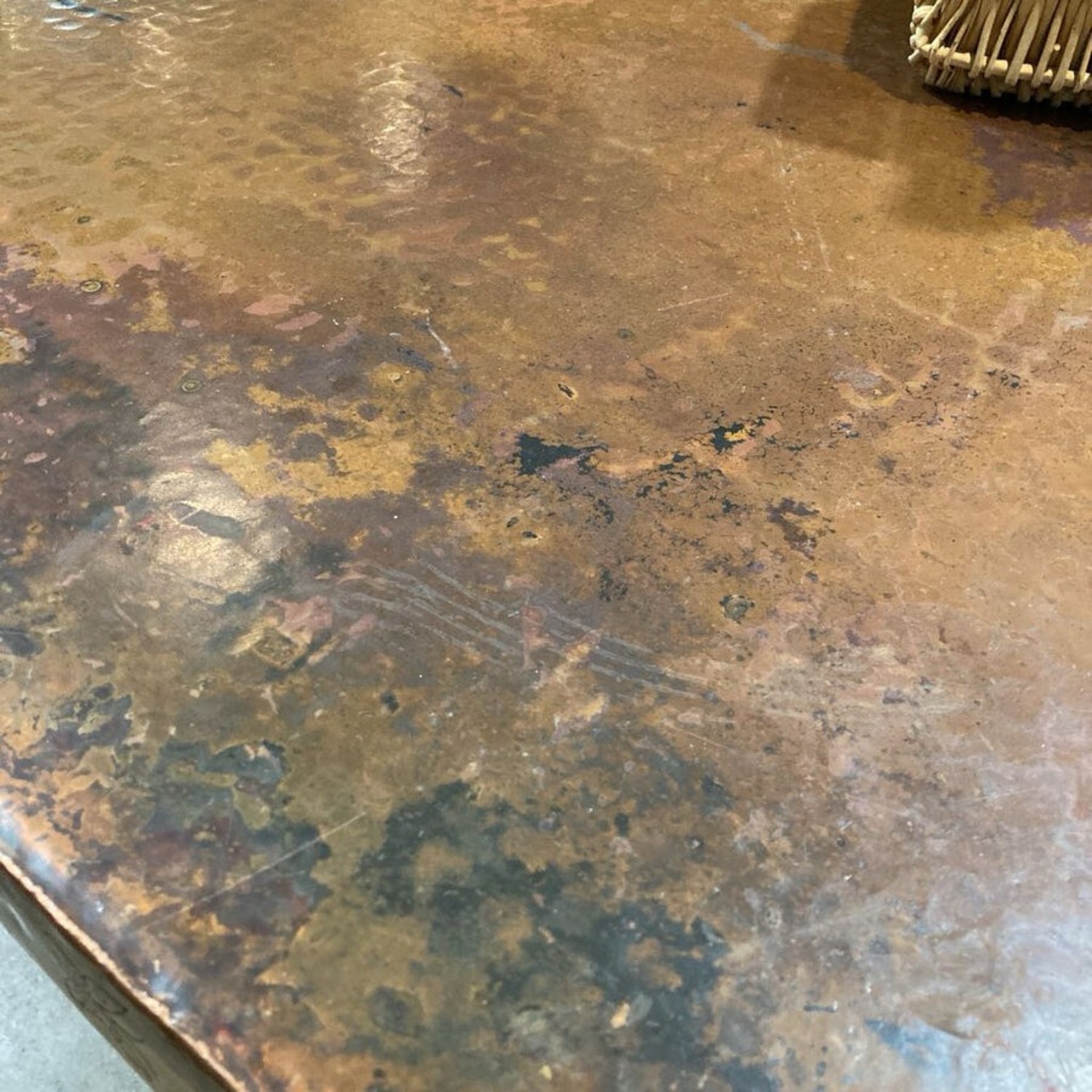 Arabesque Hammered Iron & Copper Oval Dining Table - image-6