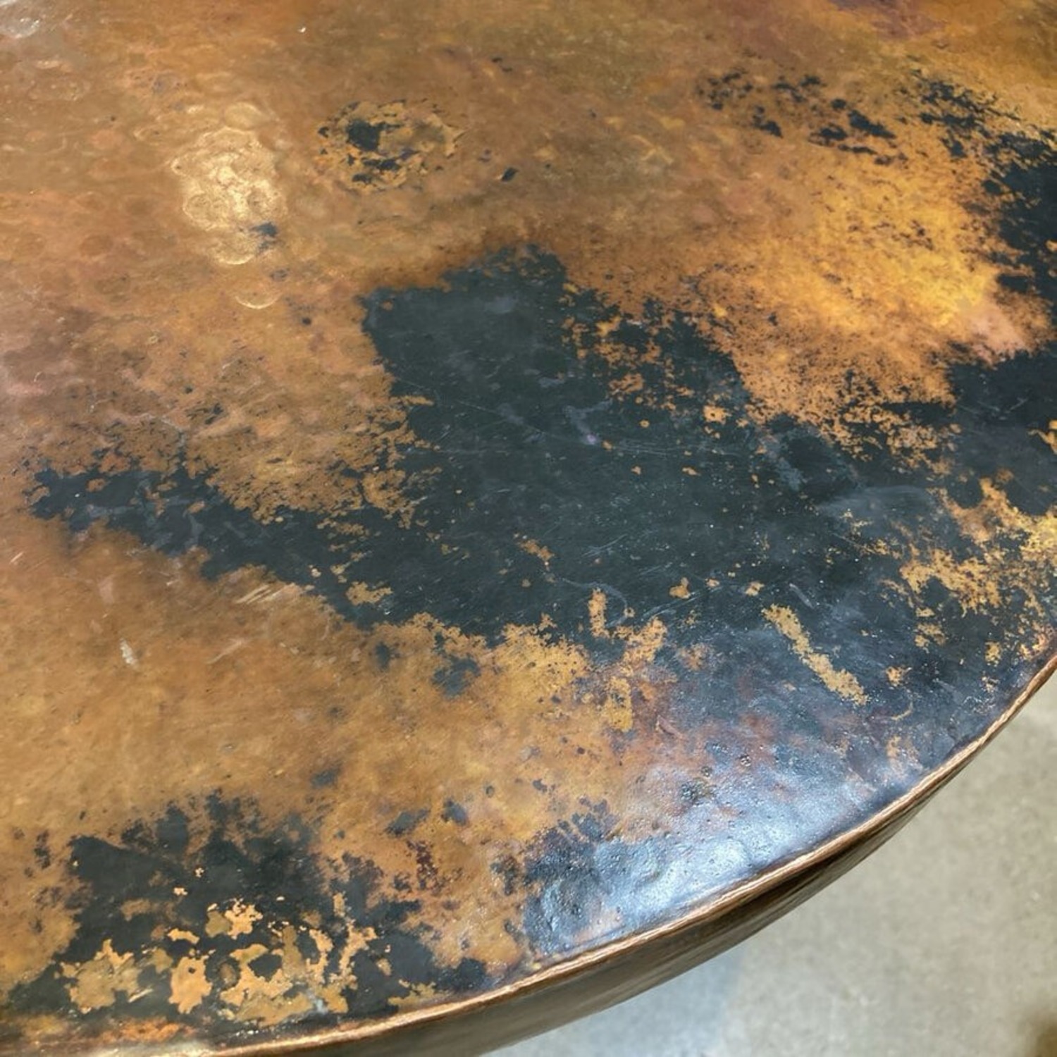 Arabesque Hammered Iron & Copper Oval Dining Table - image-5