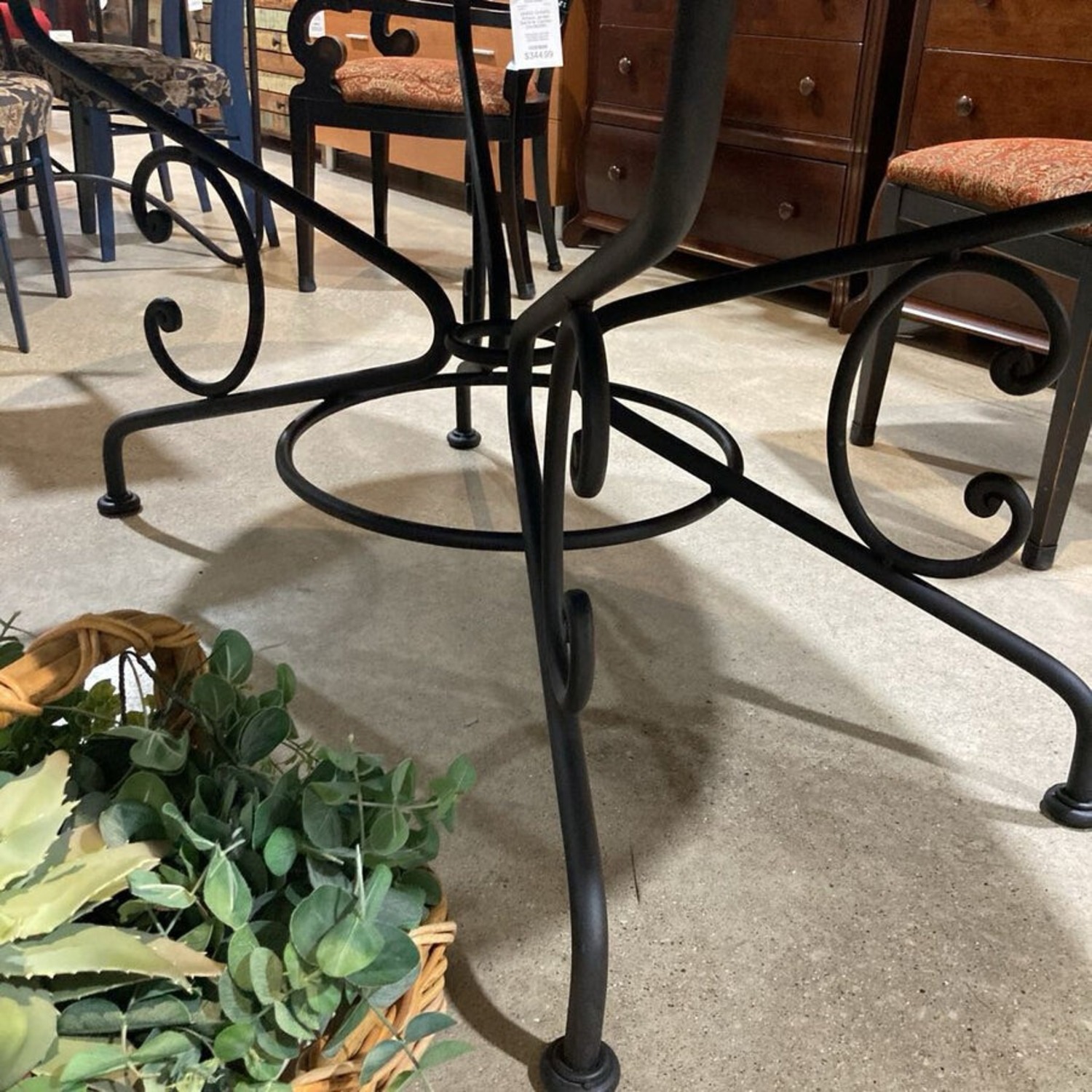 Arabesque Hammered Iron & Copper Oval Dining Table - image-4