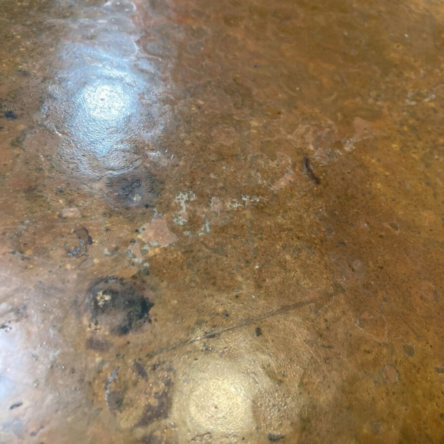 Arabesque Hammered Iron & Copper Oval Dining Table - image-8