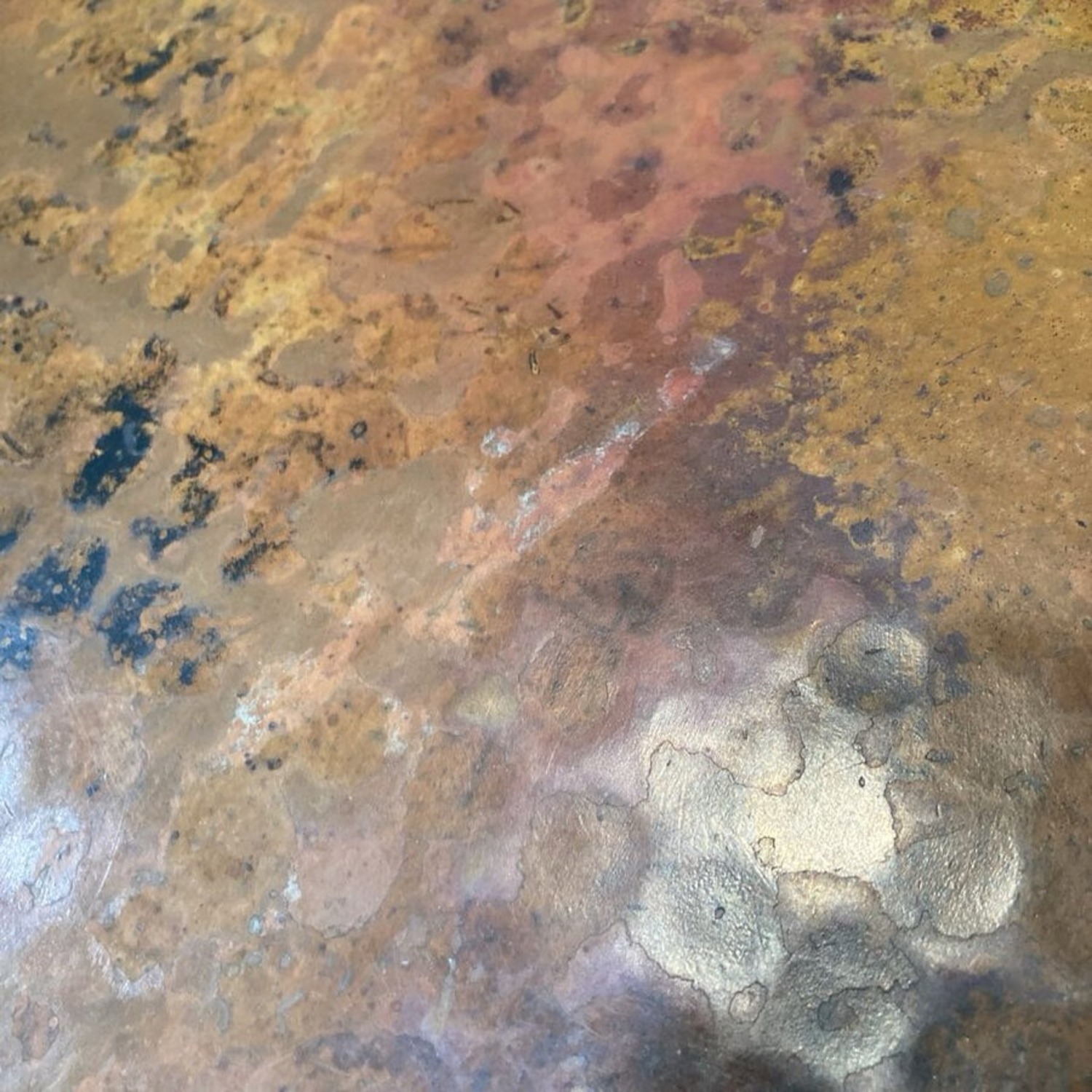 Arabesque Hammered Iron & Copper Oval Dining Table - image-10