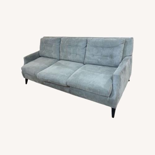 Used Style Line MCM Button Tufted 3-Seat Sofa Gray for sale on AptDeco