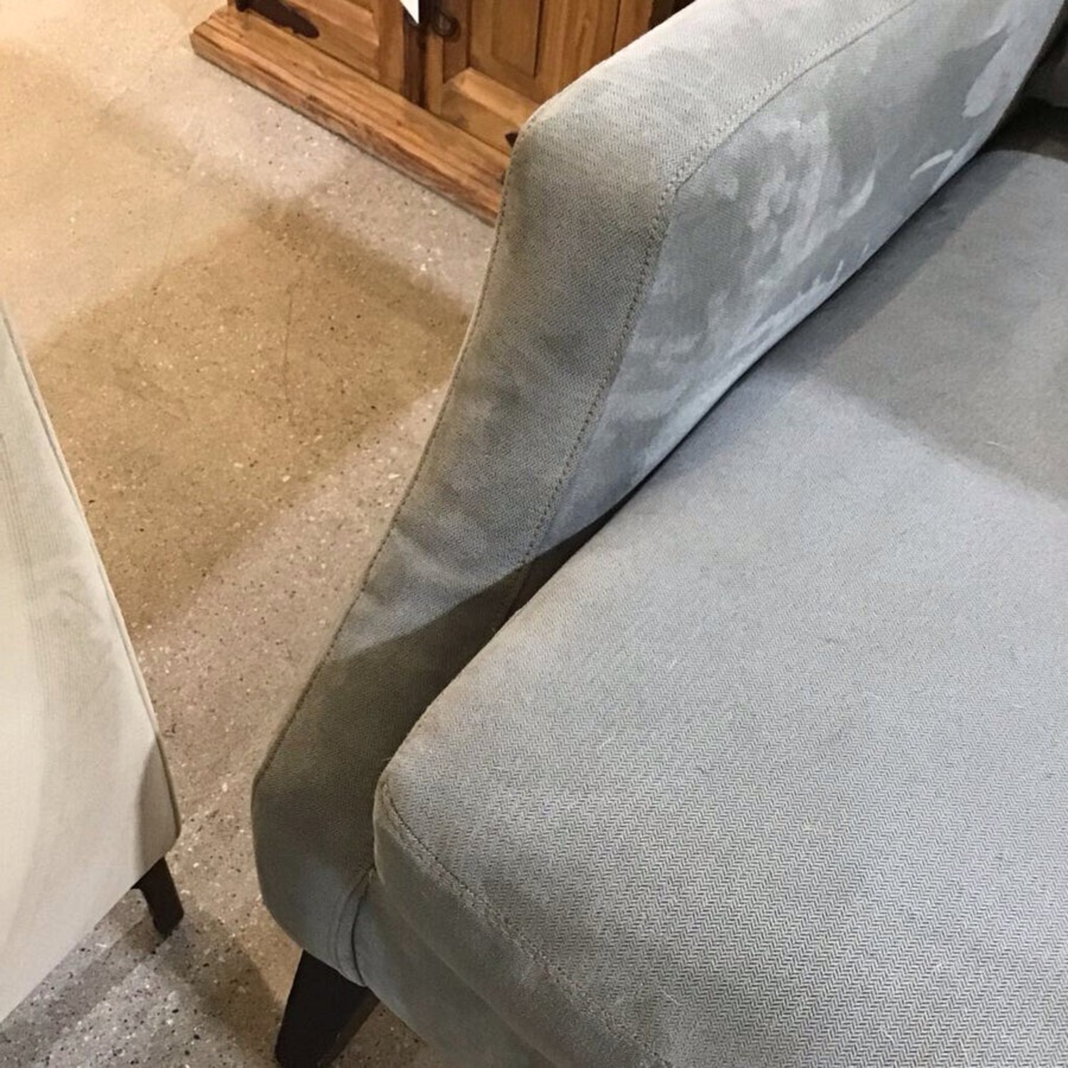 Style Line MCM Button Tufted 3-Seat Sofa Gray - image-7