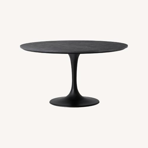 Used Crate & Barrel Black Stone Dining Table for sale on AptDeco