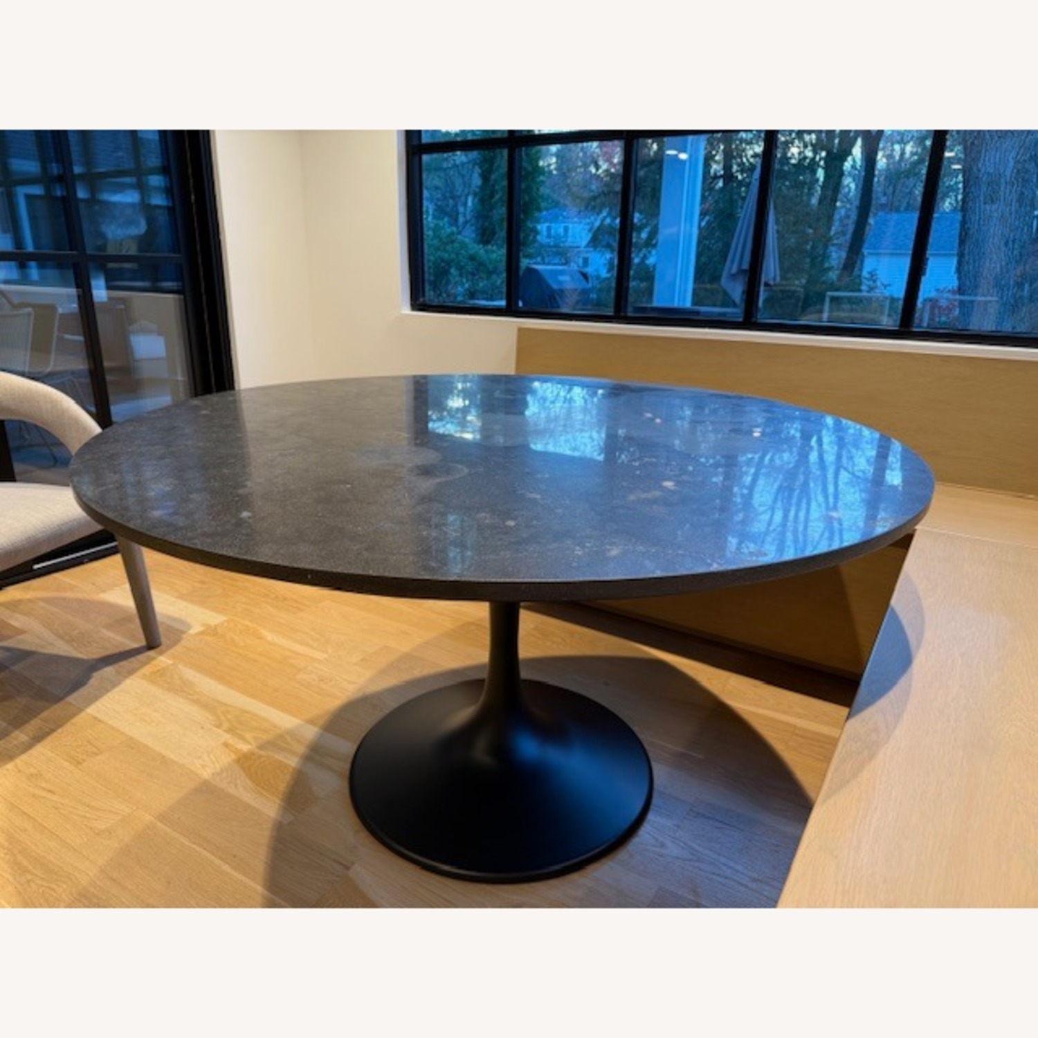 Crate & Barrel Black Stone Dining Table - image-7