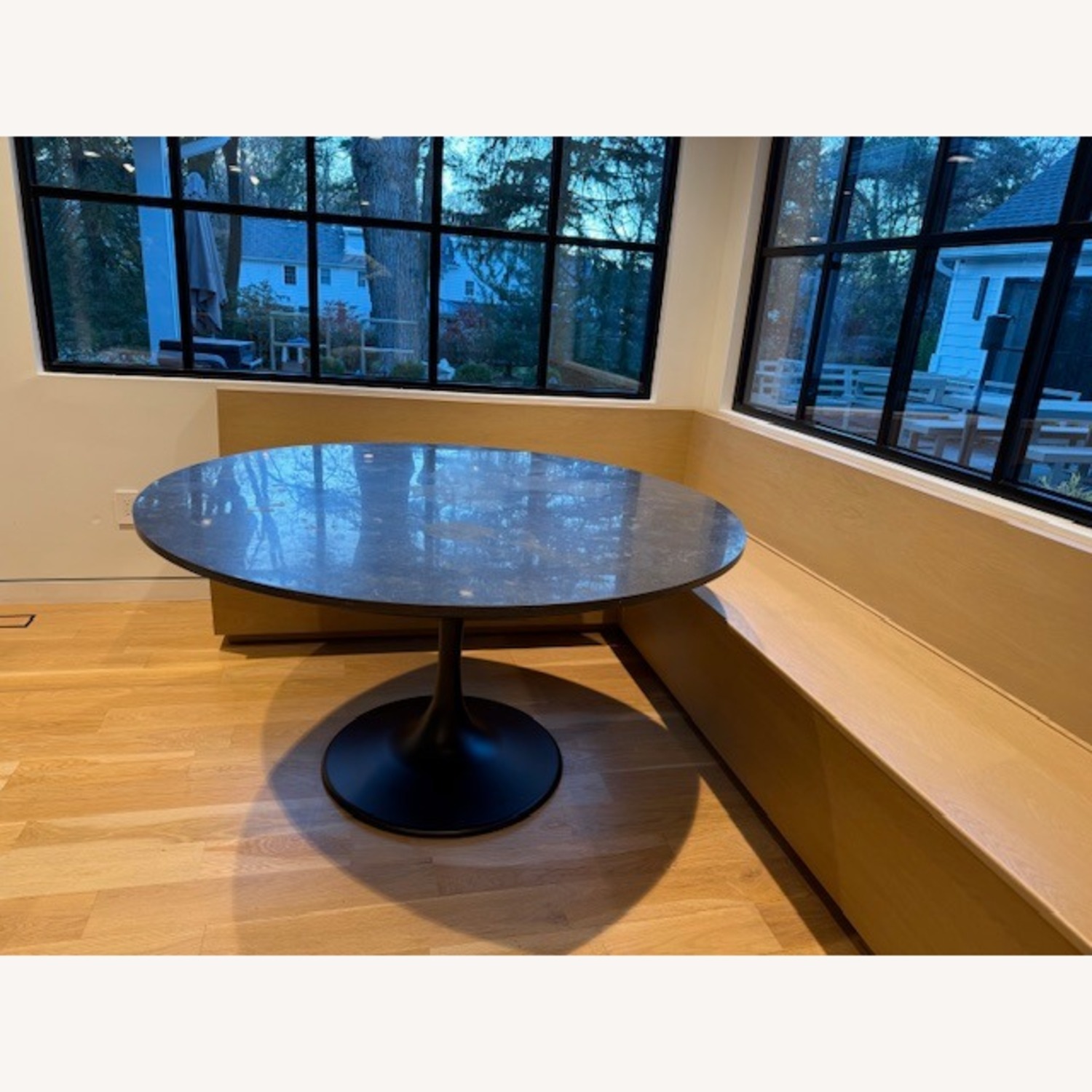 Crate & Barrel Black Stone Dining Table - image-8