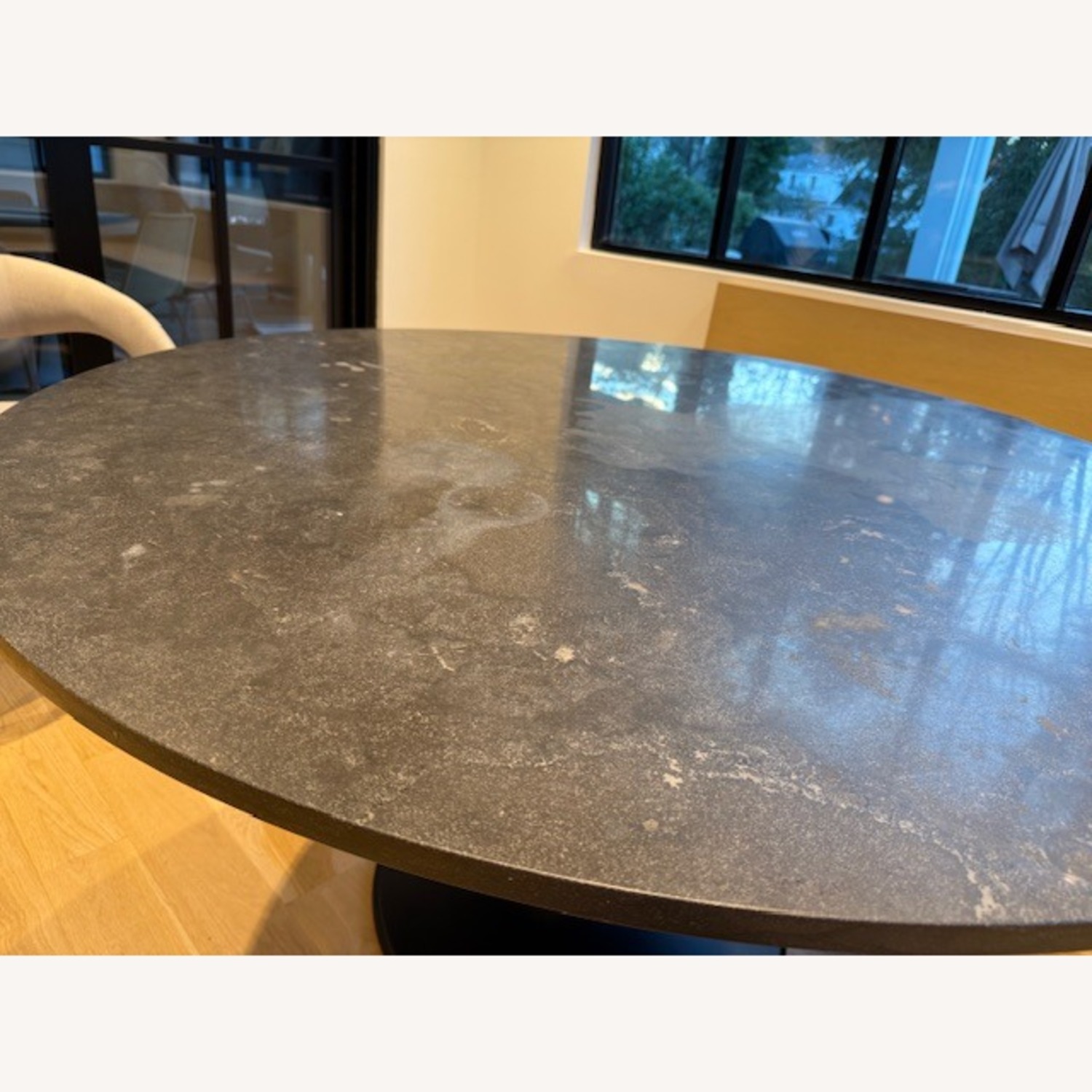 Crate & Barrel Black Stone Dining Table - image-16