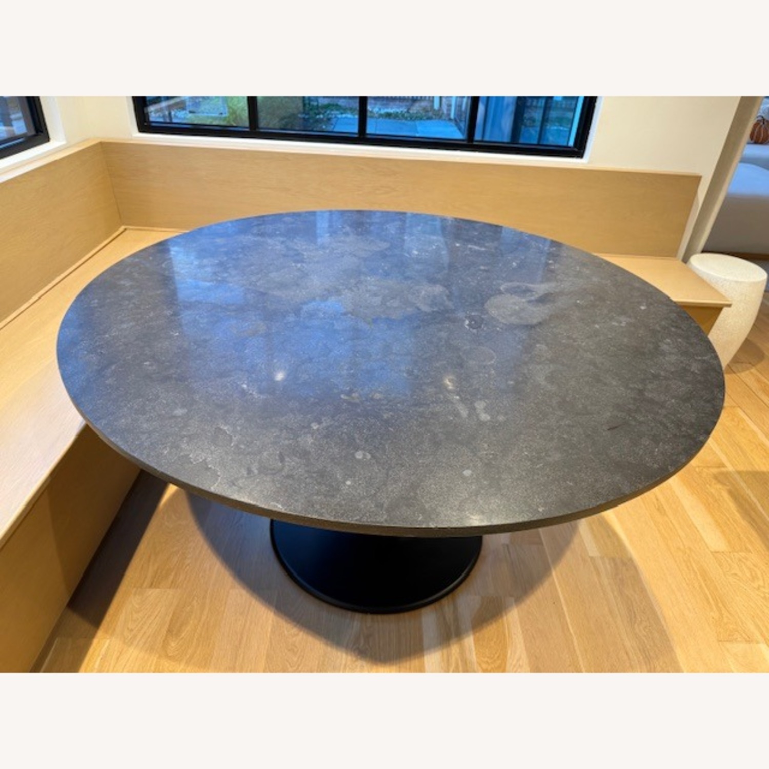 Crate & Barrel Black Stone Dining Table - image-5