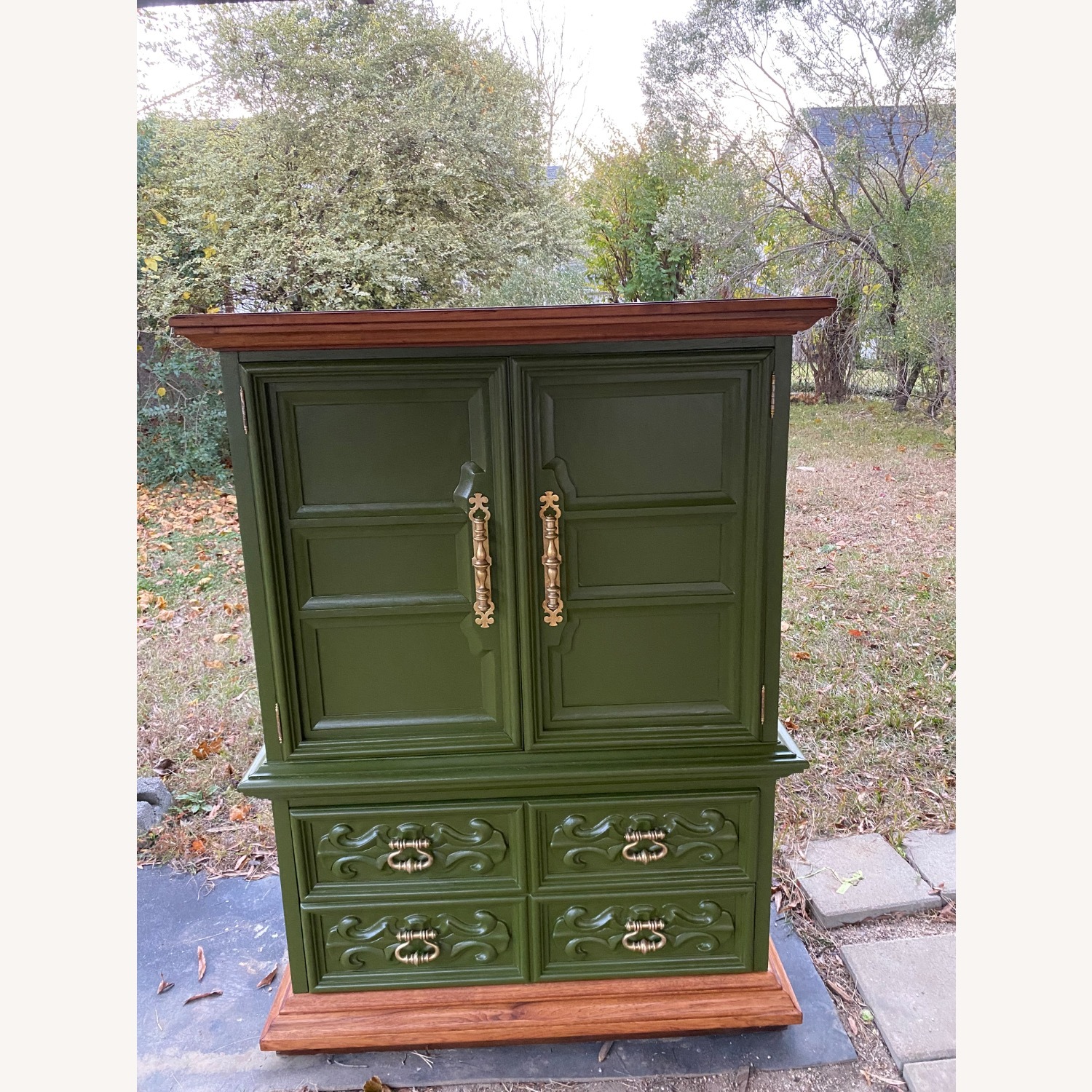 Drexel Valero Green Wood Dresser - image-1