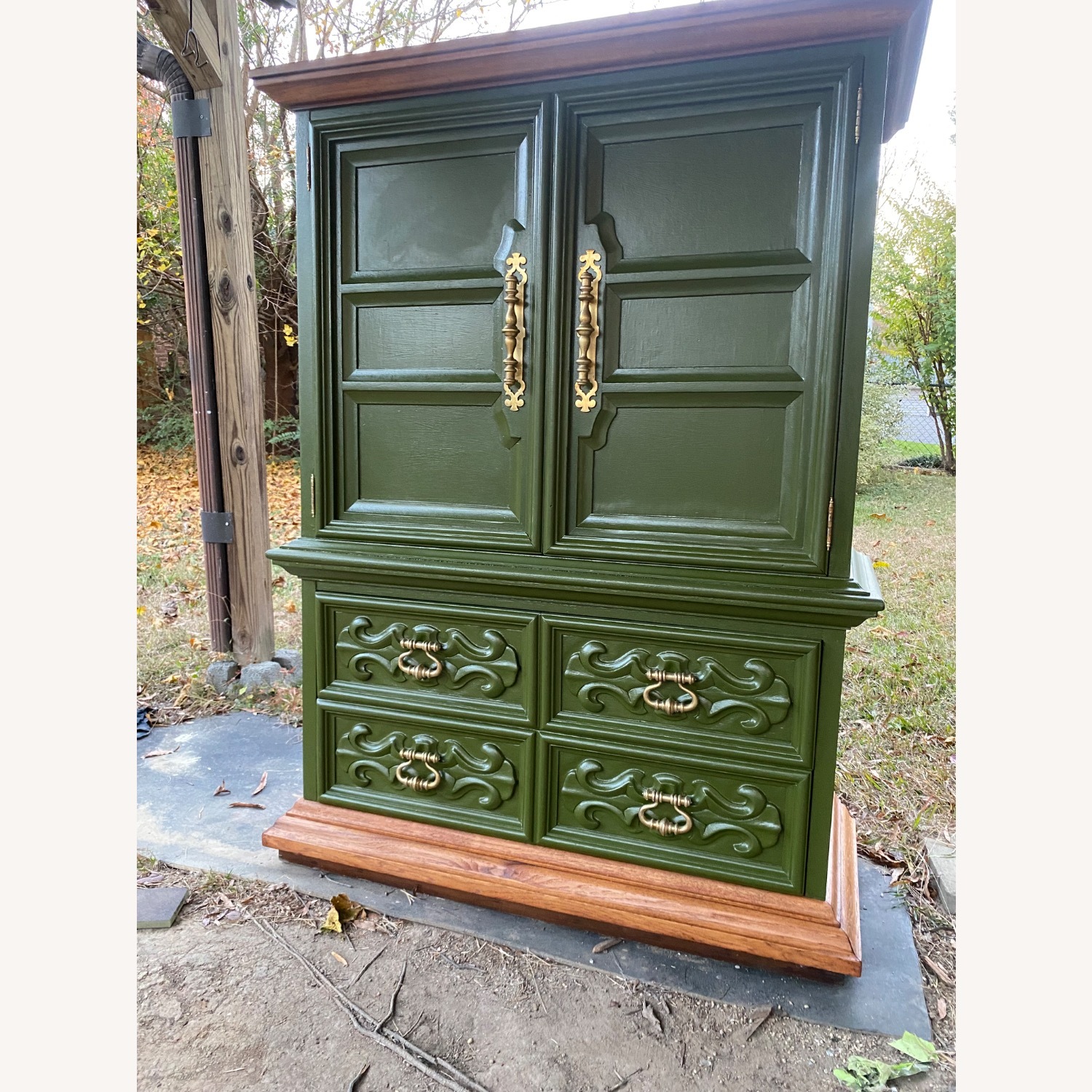 Drexel Valero Green Wood Dresser - image-3