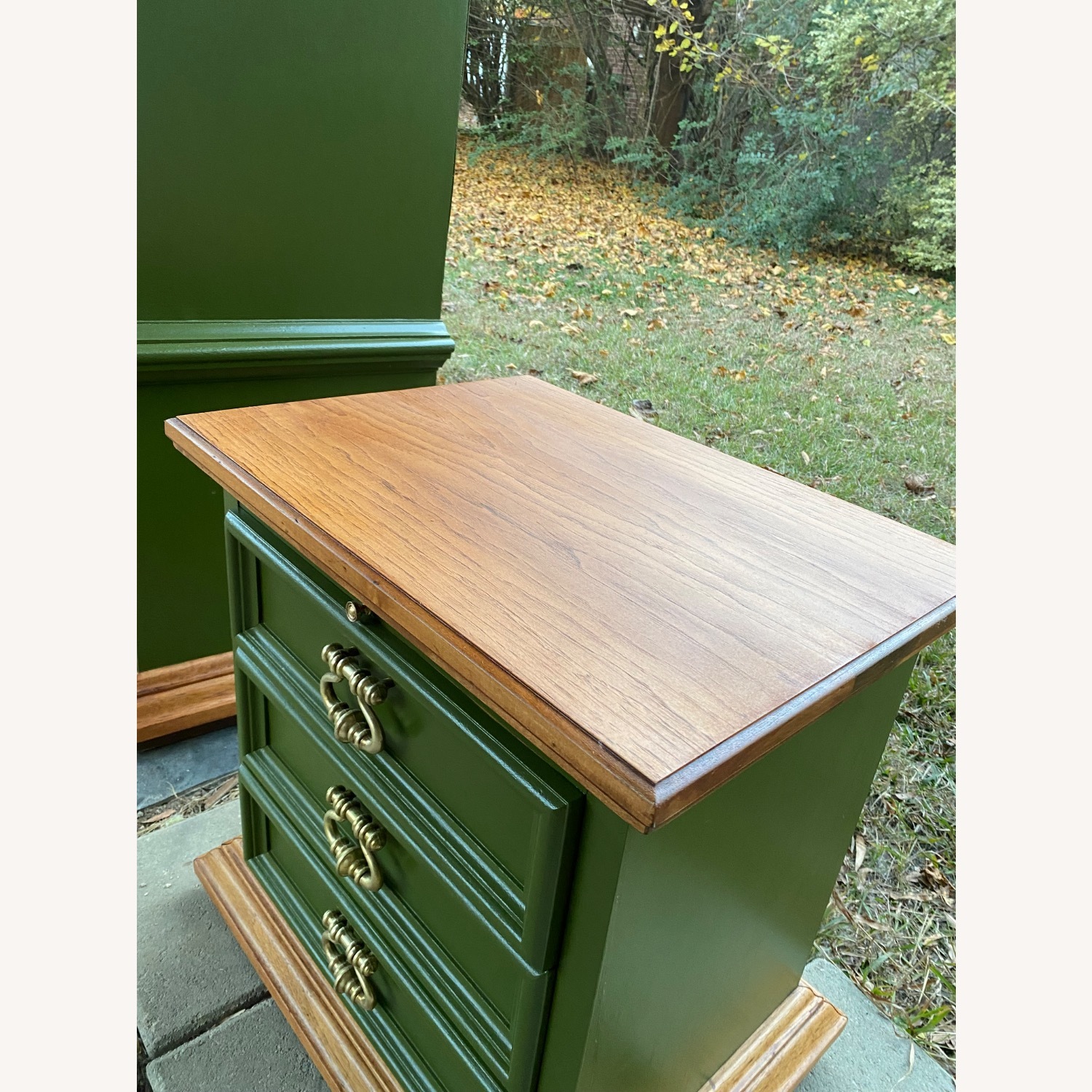 Drexel Valero Green Wood Nightstands - image-5
