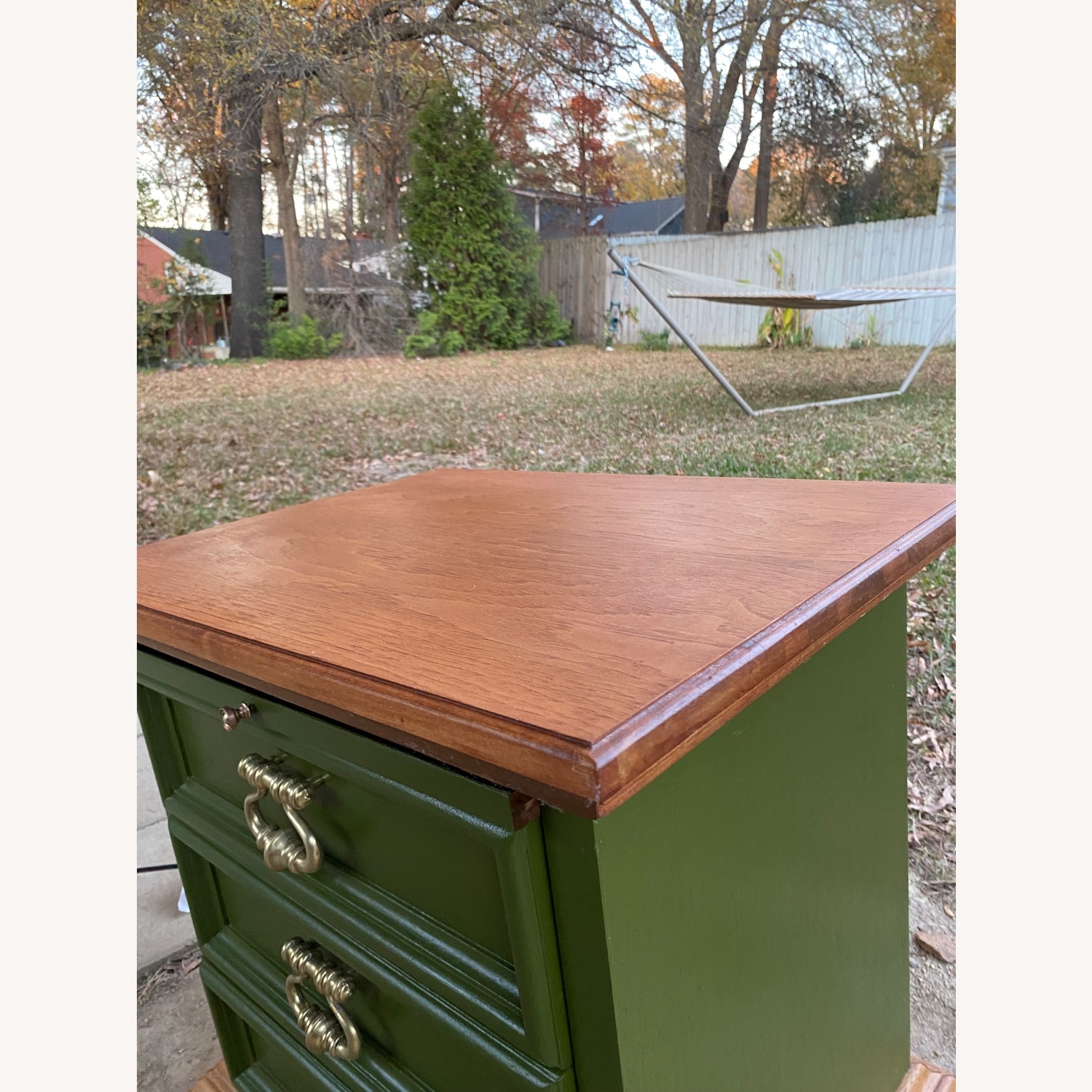 Drexel Valero Green Wood Nightstands - image-3