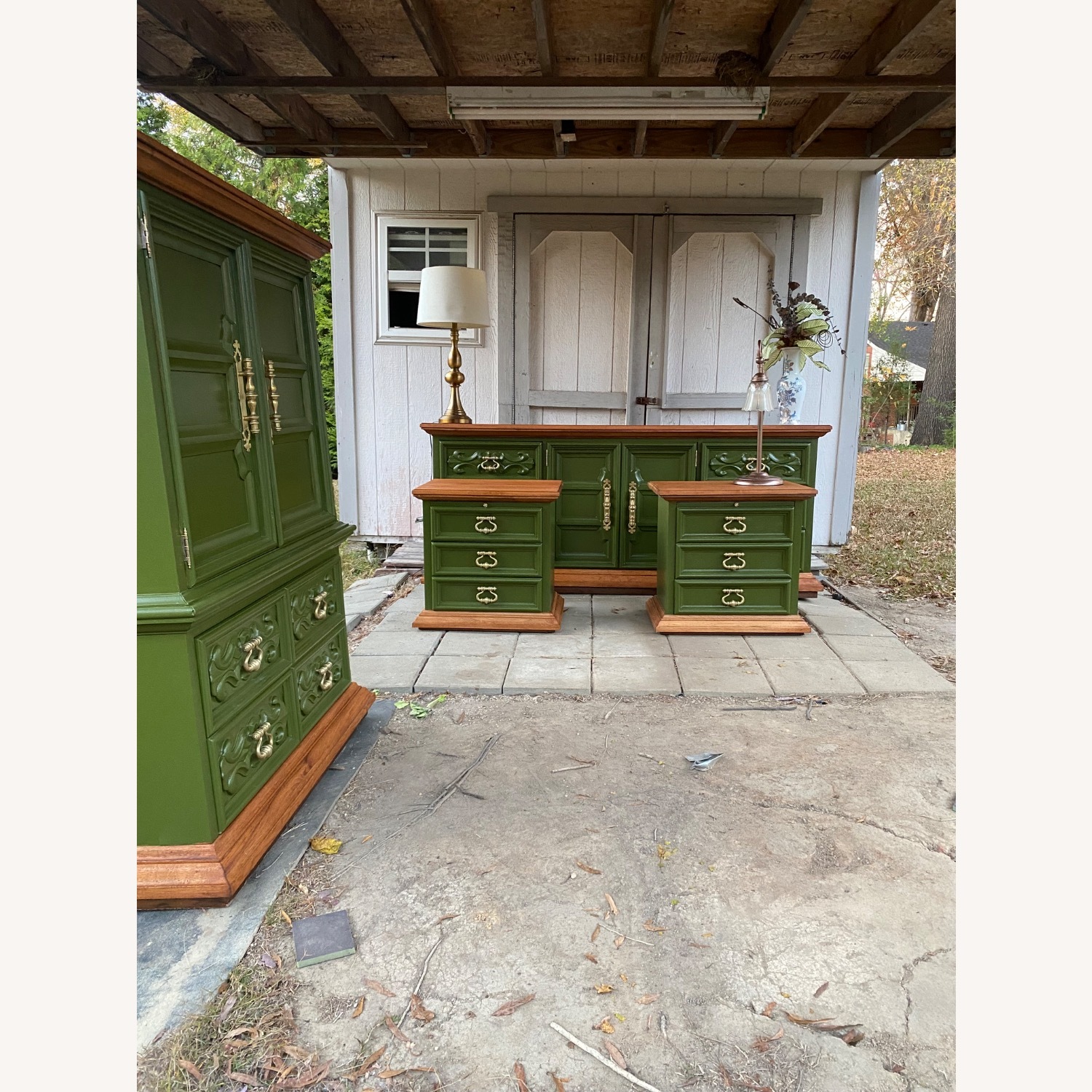 Drexel Valero Green Wood Nightstands - image-7