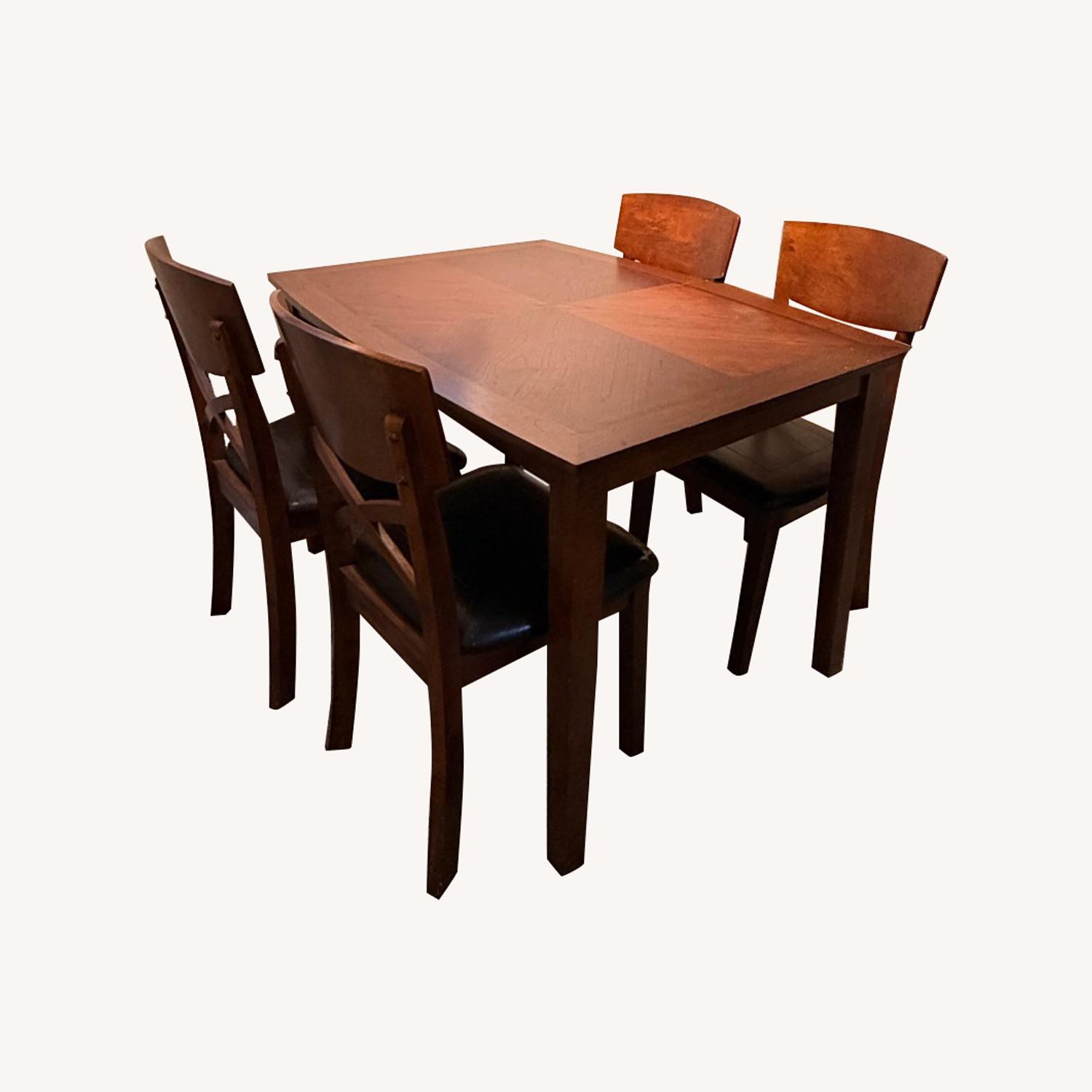 Vintage/Antique Finds Dark Brown Wood Dining Set - image-0