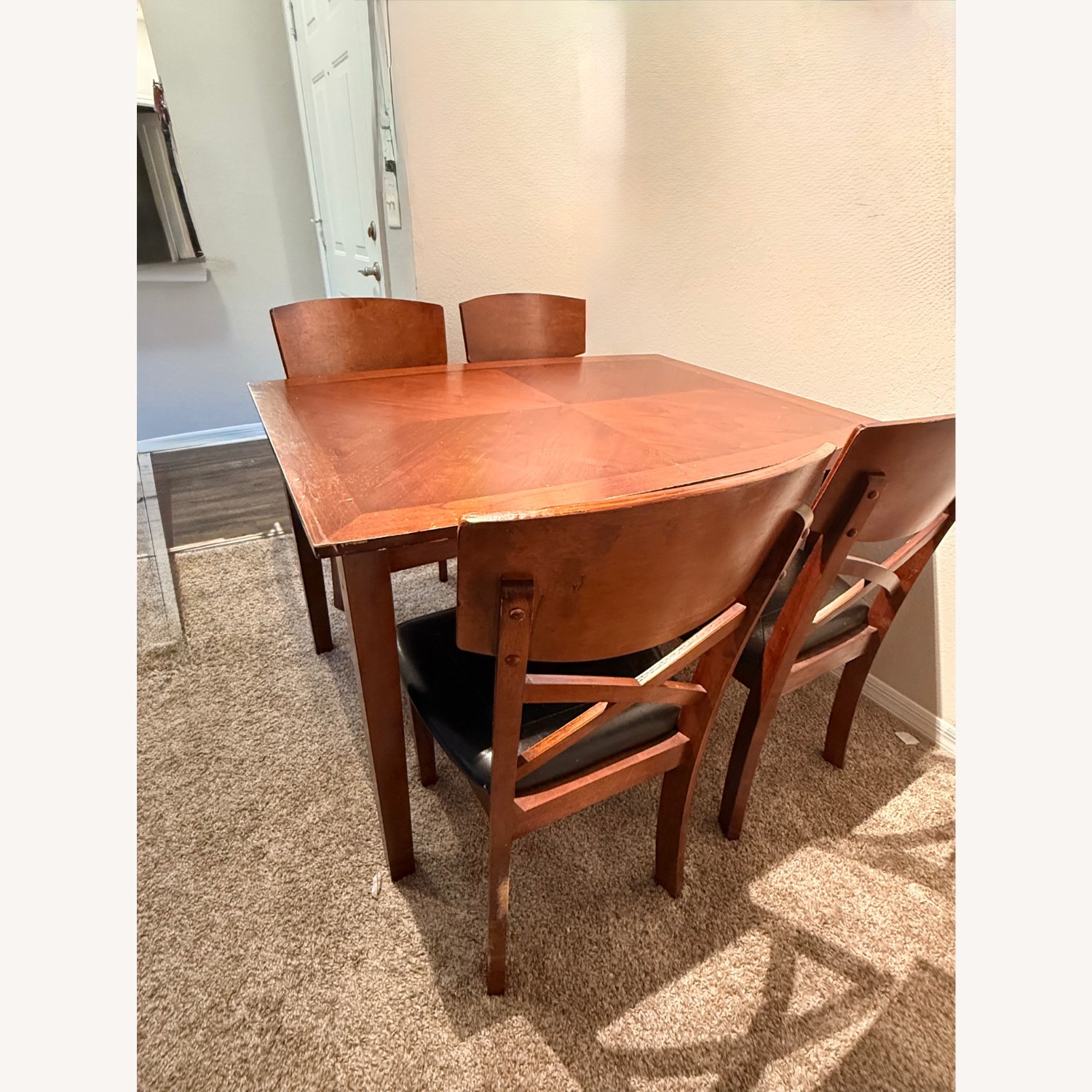 Vintage/Antique Finds Dark Brown Wood Dining Set - image-2