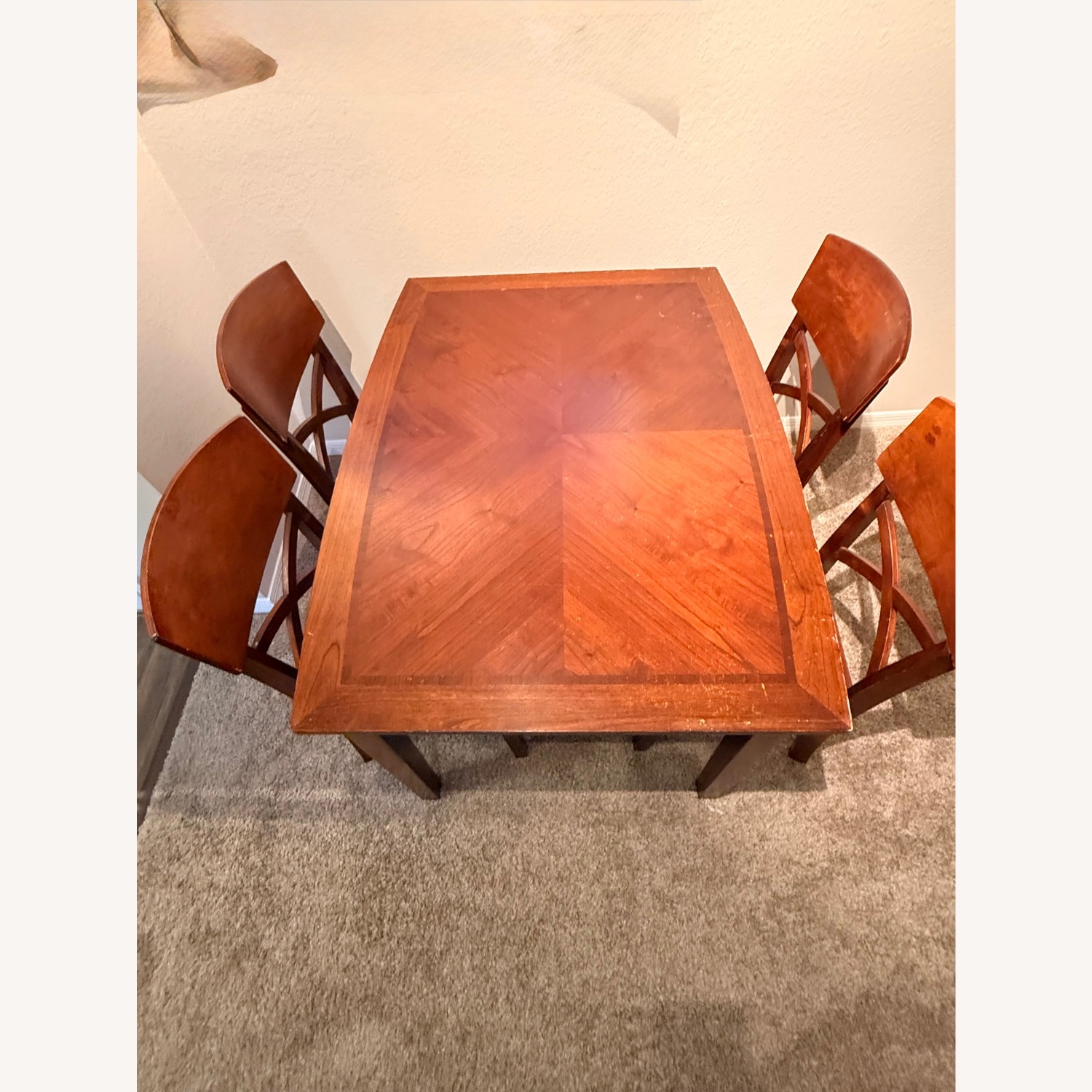 Vintage/Antique Finds Dark Brown Wood Dining Set - image-4