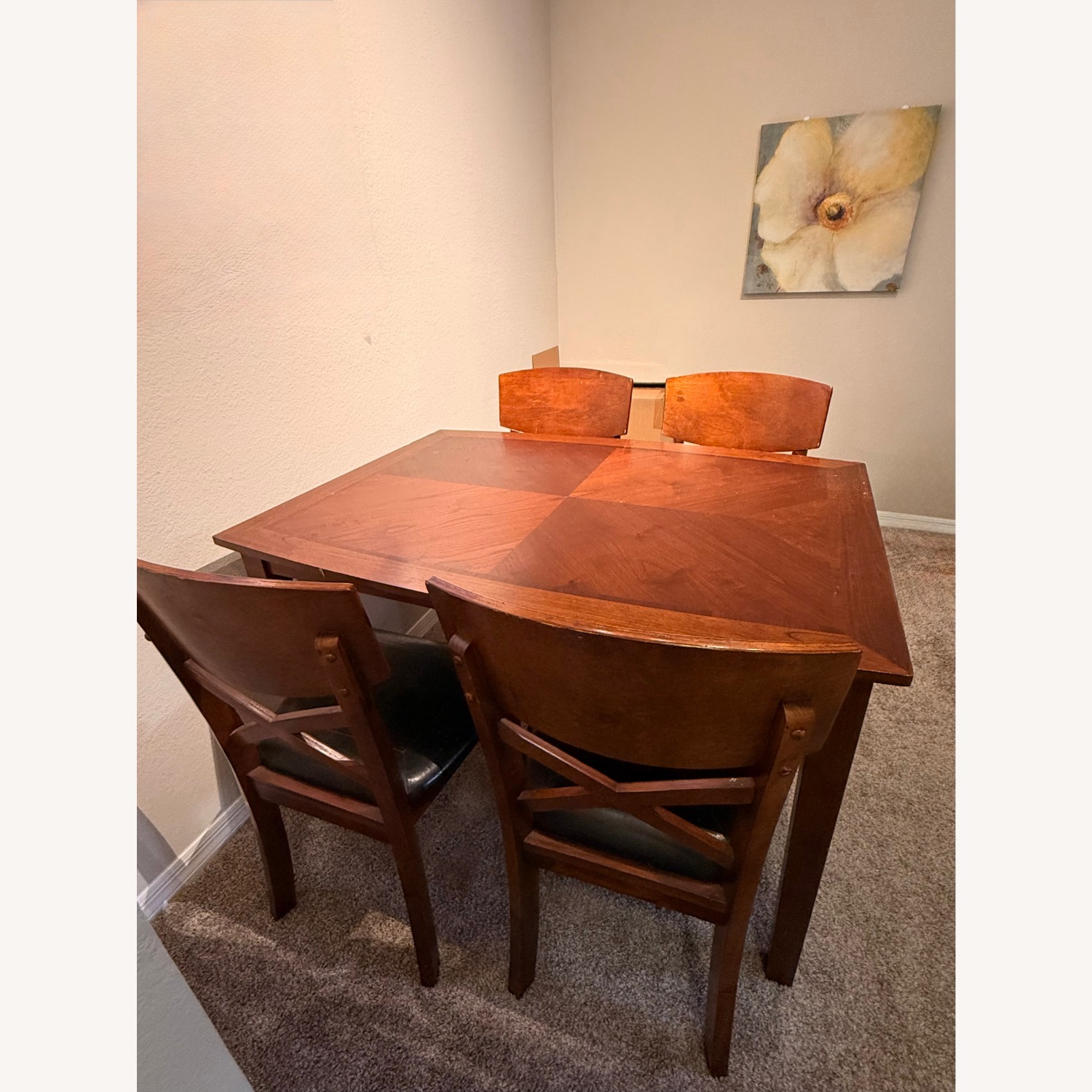 Vintage/Antique Finds Dark Brown Wood Dining Set - image-3