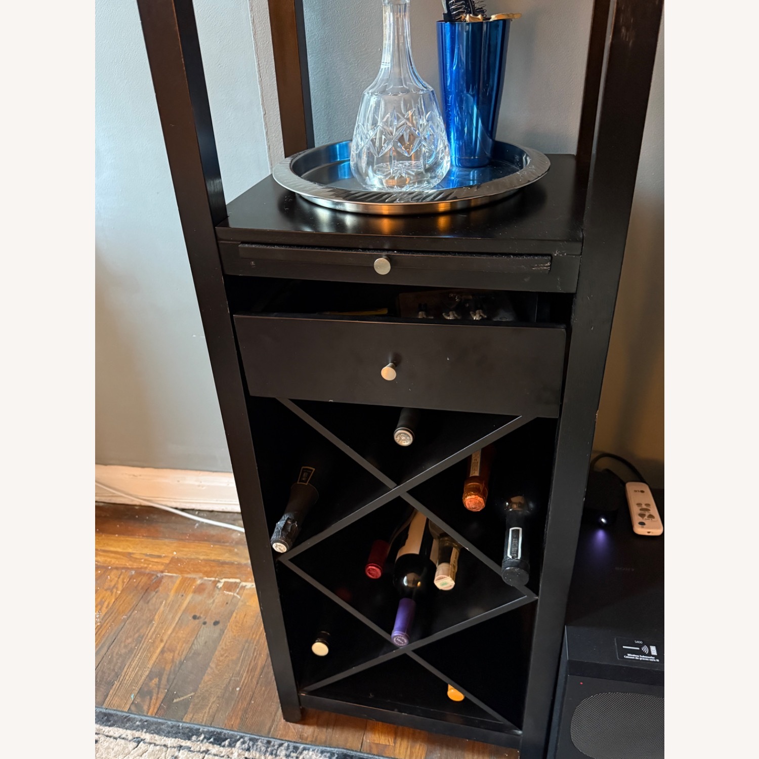 Black Wood Bar Stand  - image-4