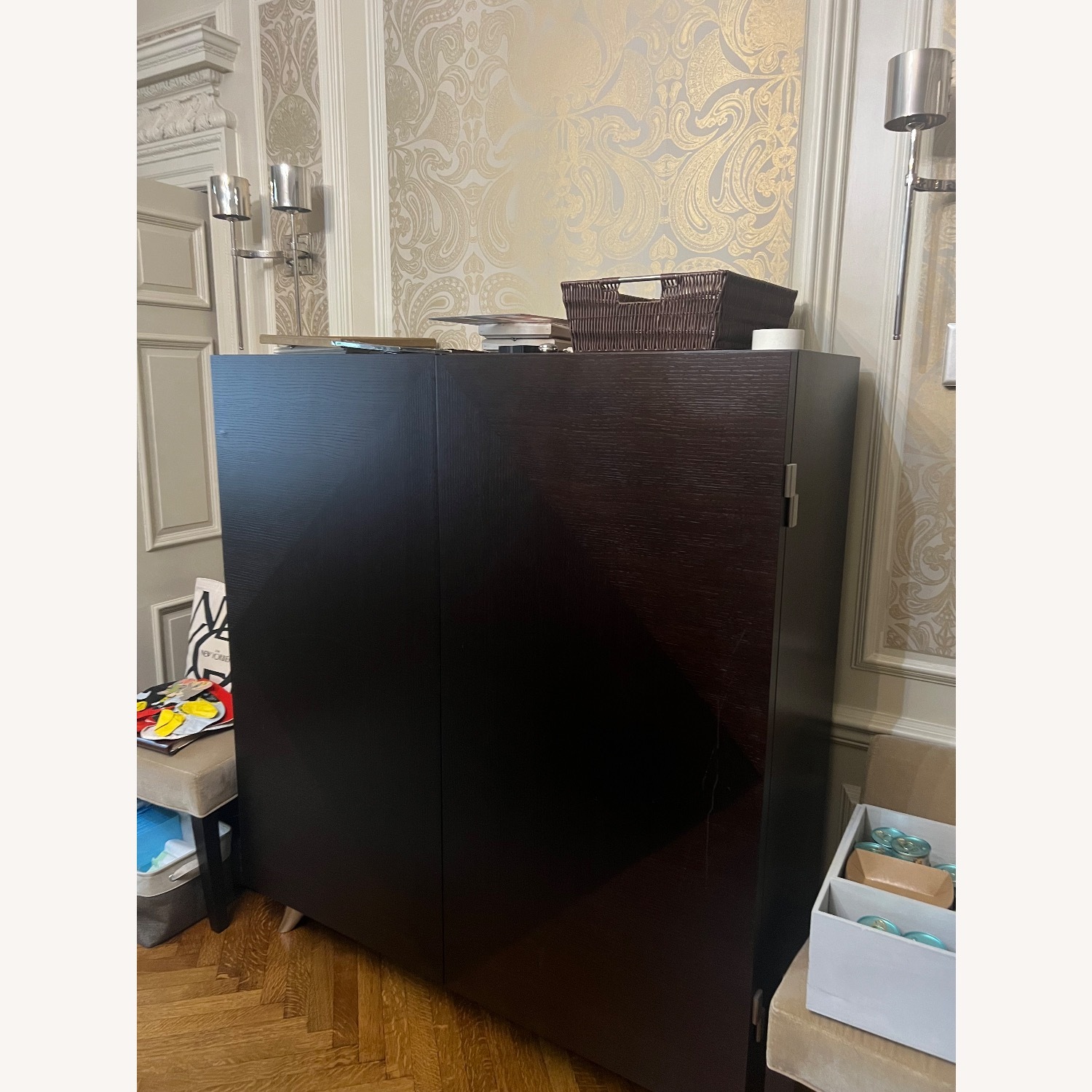 Promemoria Dark Brown Wood Armoire - image-1