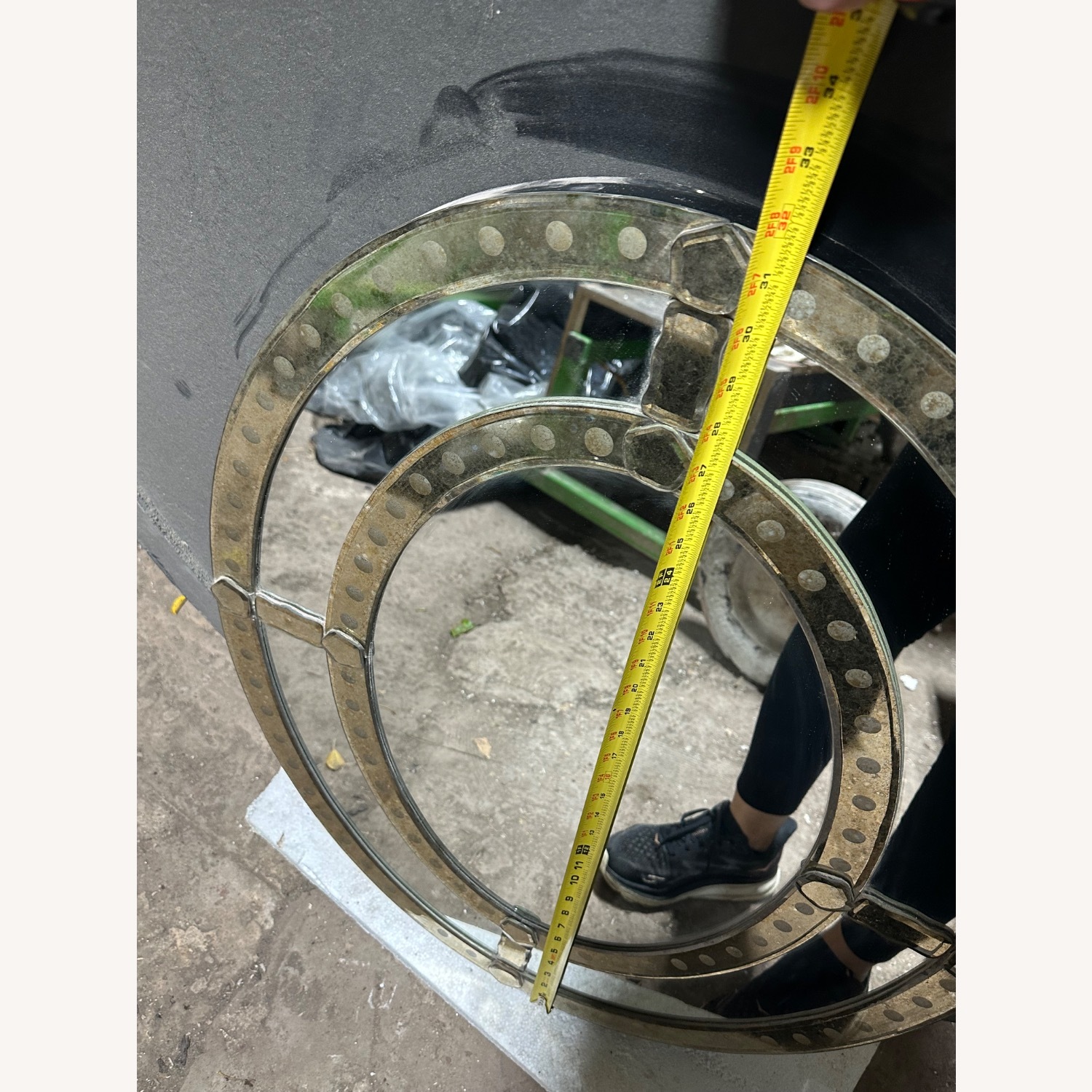 Antique Silver Glass Wall Mirror - image-3