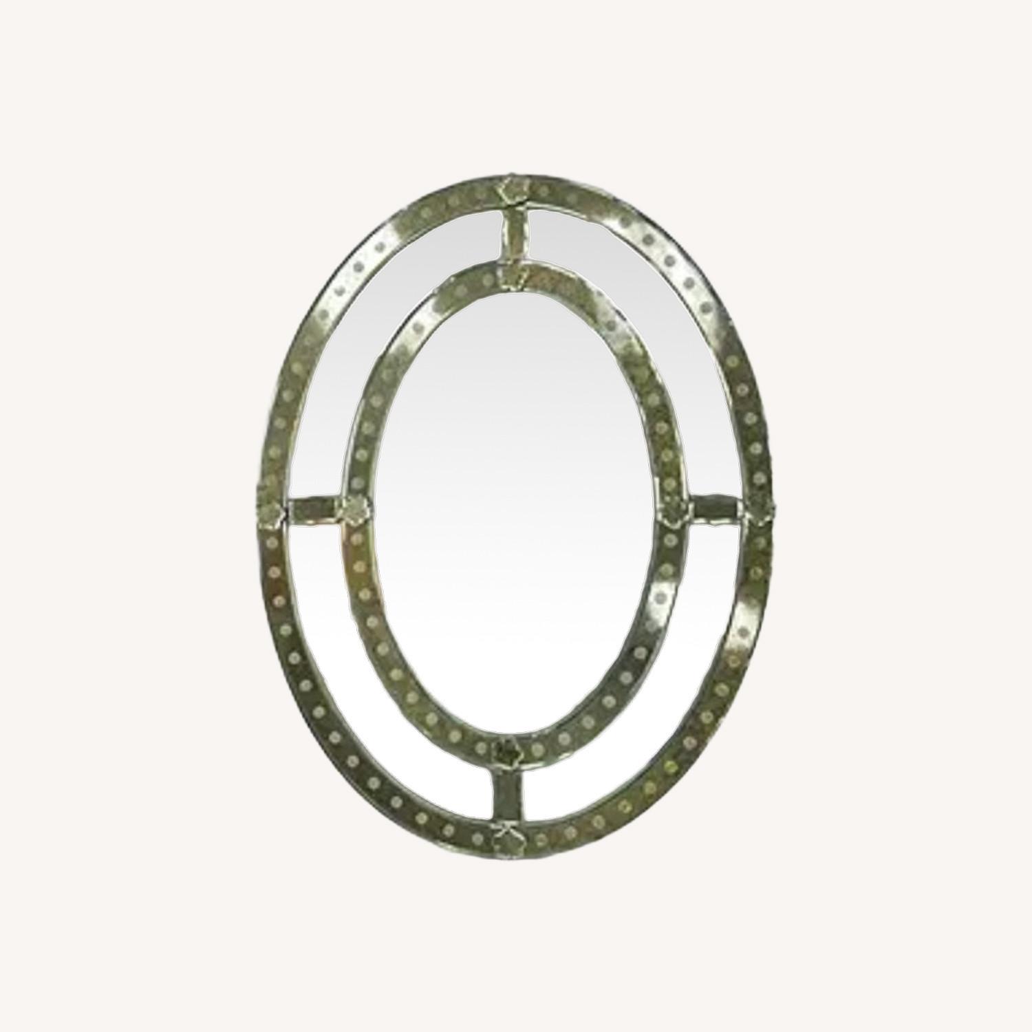 Antique Silver Glass Wall Mirror - image-0