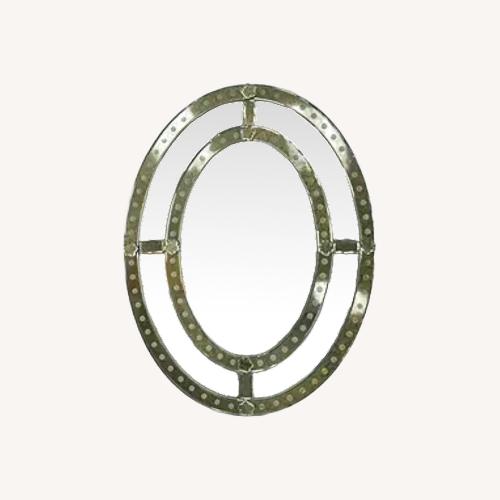 Used Antique Silver Glass Wall Mirror for sale on AptDeco