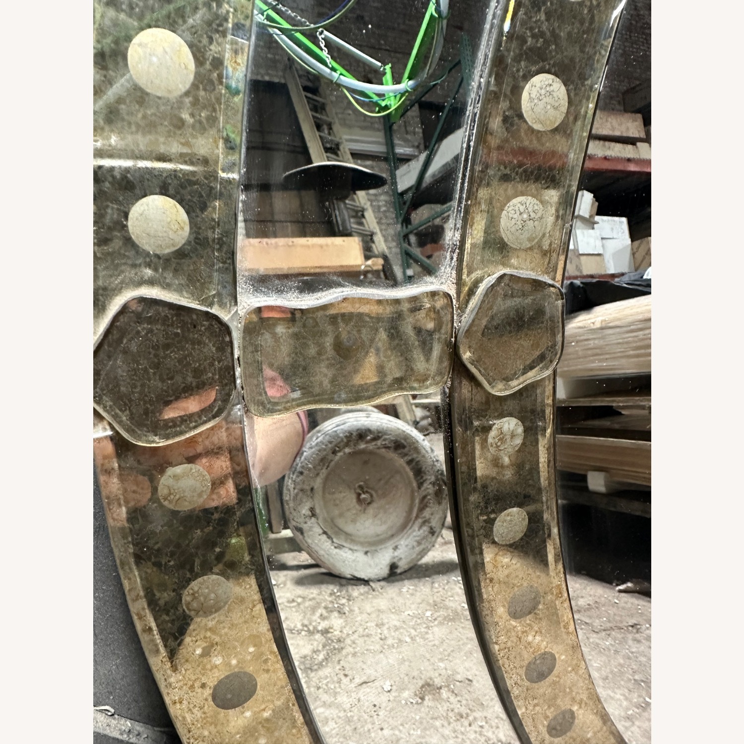 Antique Silver Glass Wall Mirror - image-5