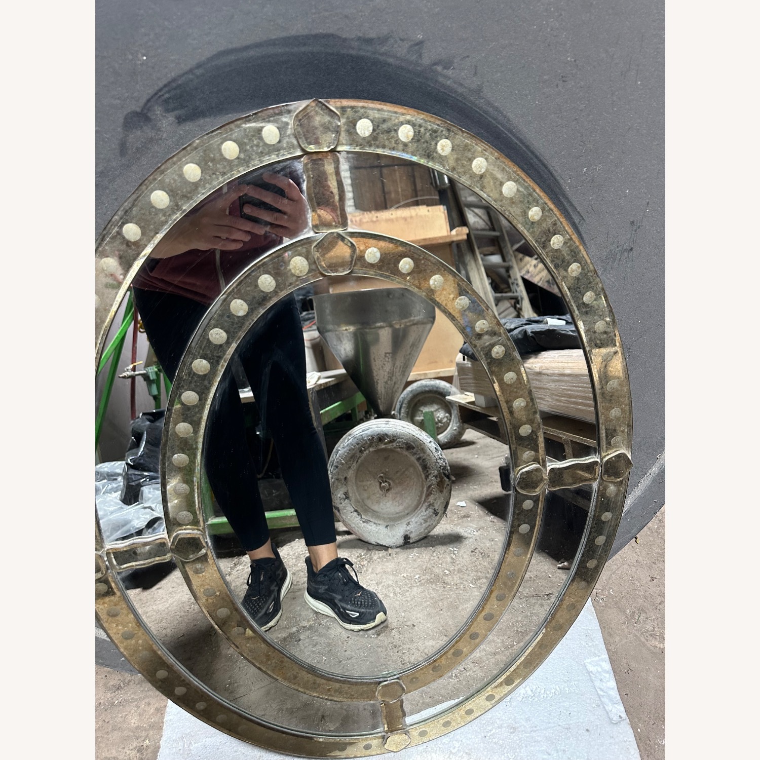 Antique Silver Glass Wall Mirror - image-6