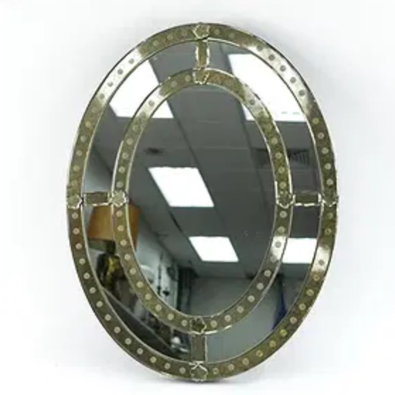 Antique Silver Glass Wall Mirror - image-11