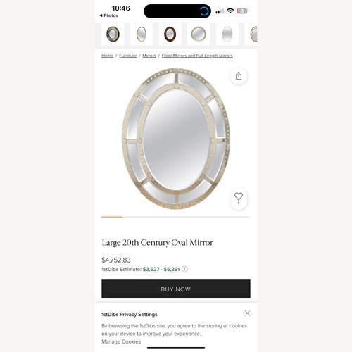 Used Antique Silver Glass Wall Mirror for sale on AptDeco