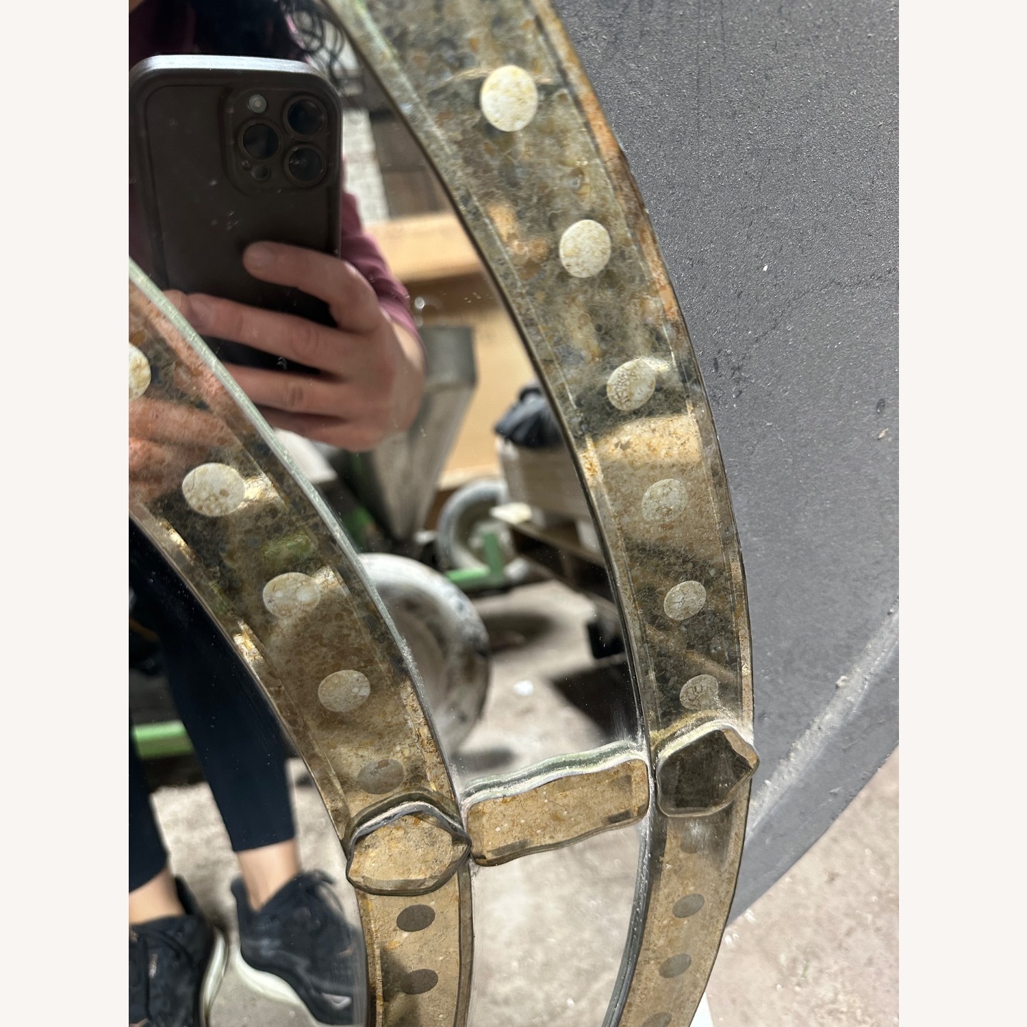 Antique Silver Glass Wall Mirror - image-7